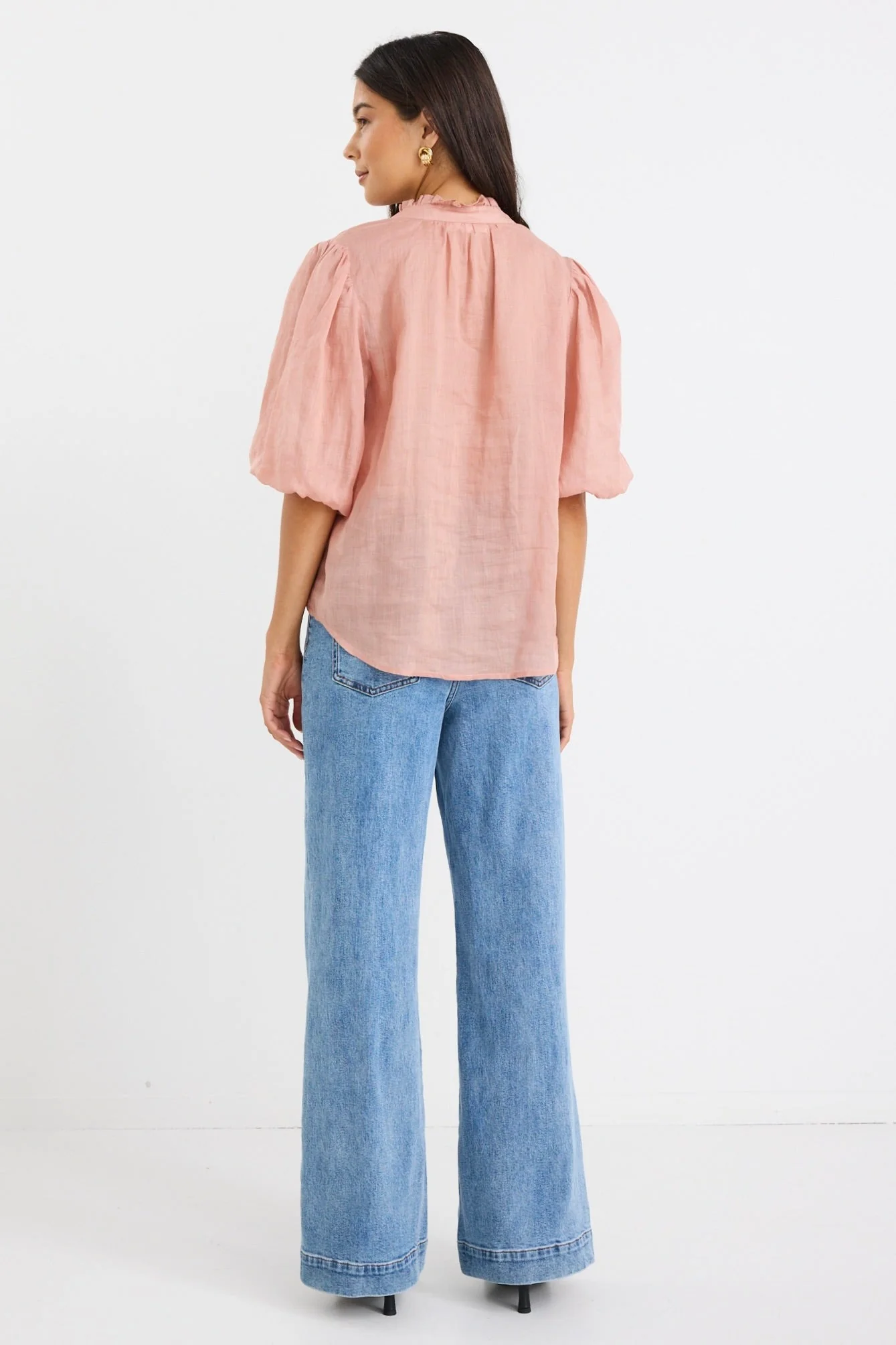 Ivy + Jack Closure Short Sleeve Top - Blush - Image 8