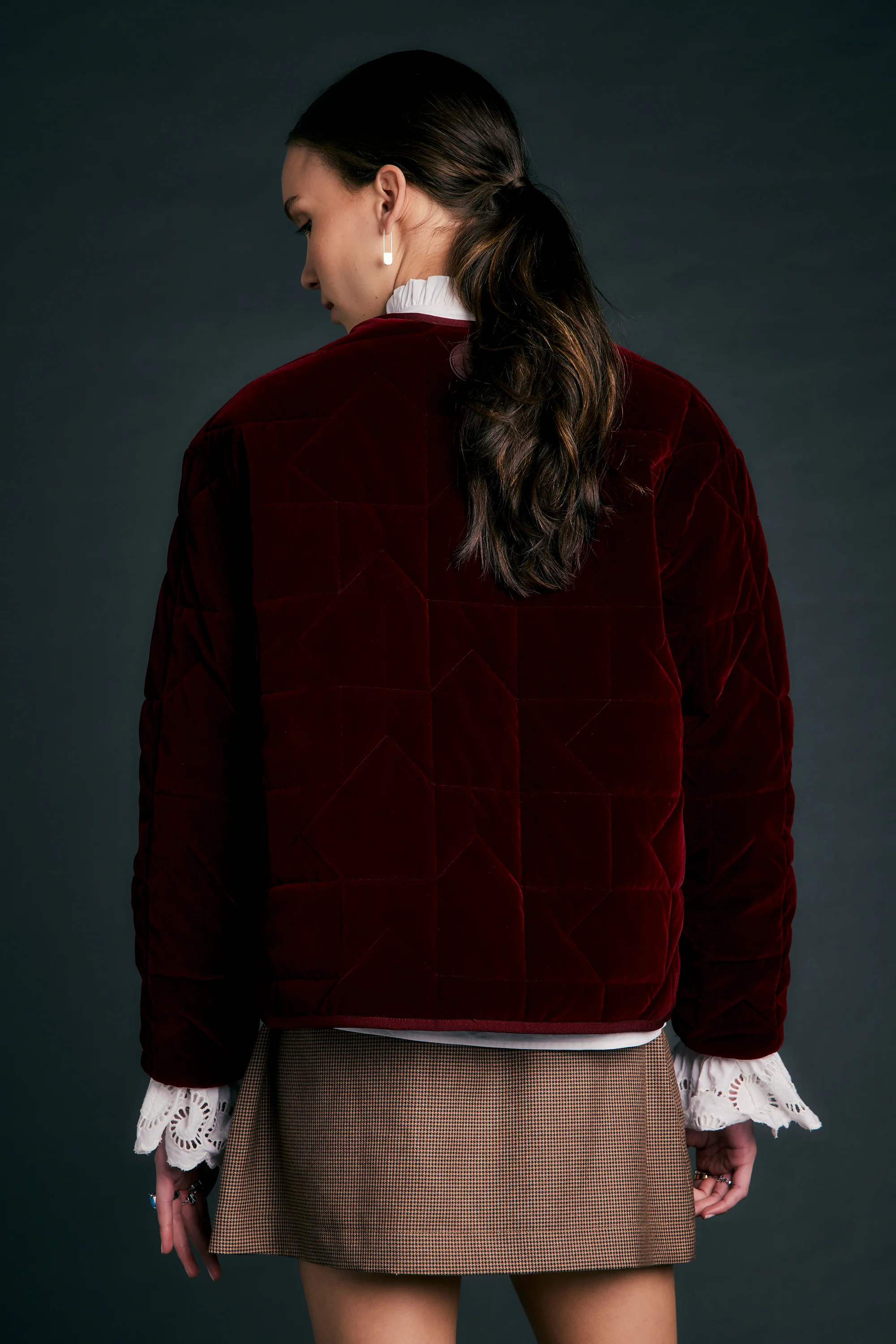 Karen Walker Ashford Jacket - Merlot - Image 3