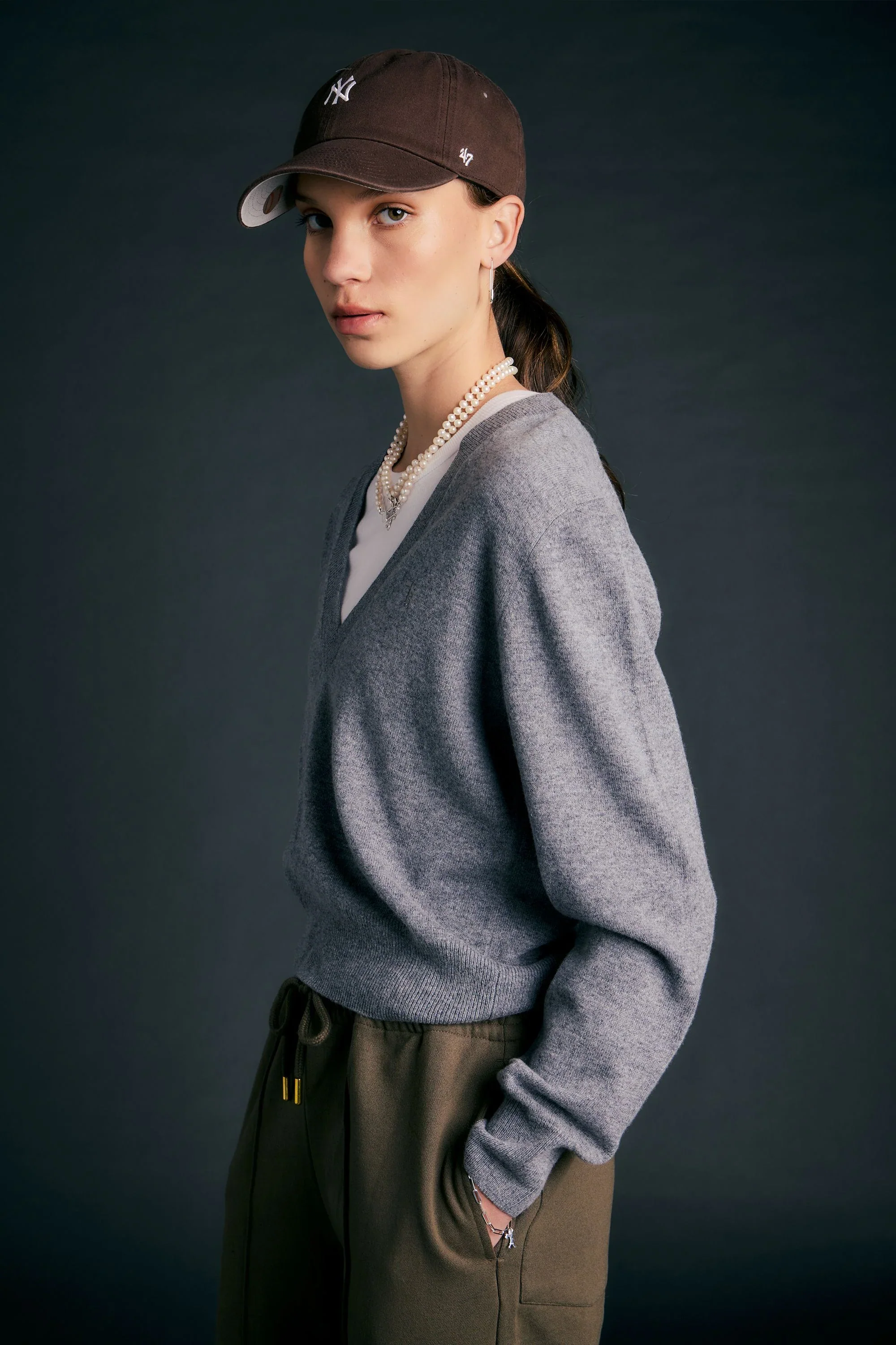 Karen Walker Colette Sweater - Grey Marle - Image 2