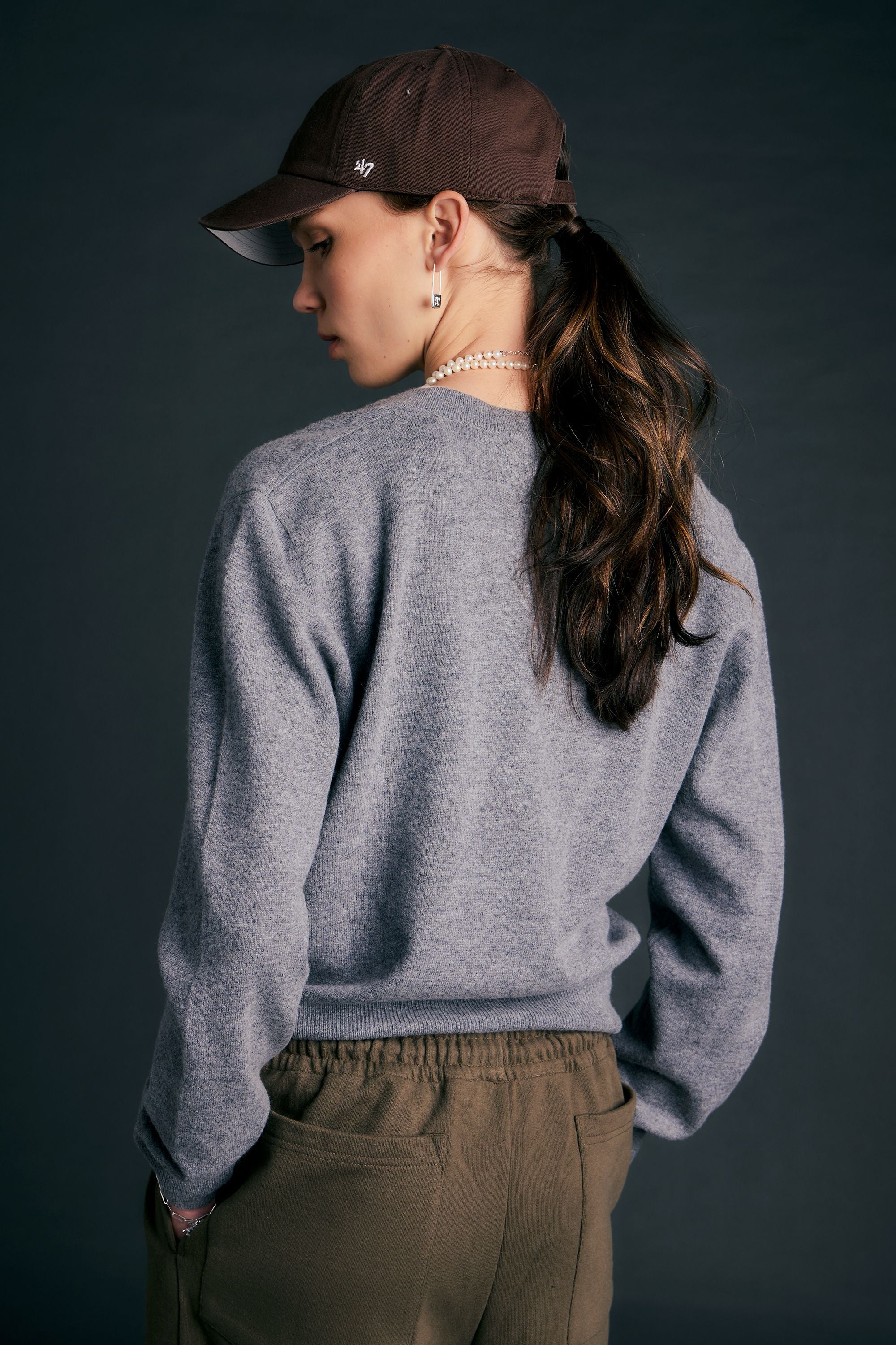 Karen Walker Colette Sweater - Grey Marle - Image 3