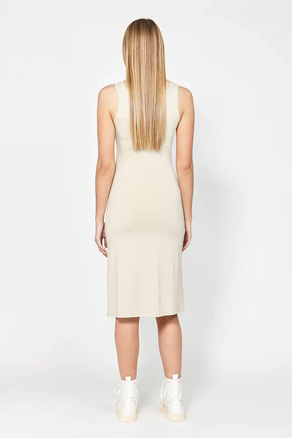 Ketz-ke Knee Length Core Slip Dress - Nude - Image 4