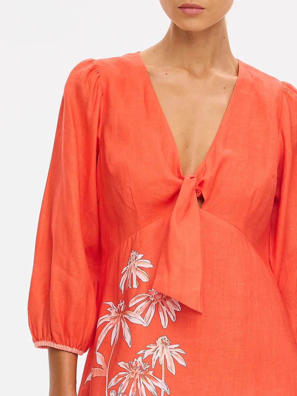 Kivari Ruby Tie Front Mini Dress - Image 5