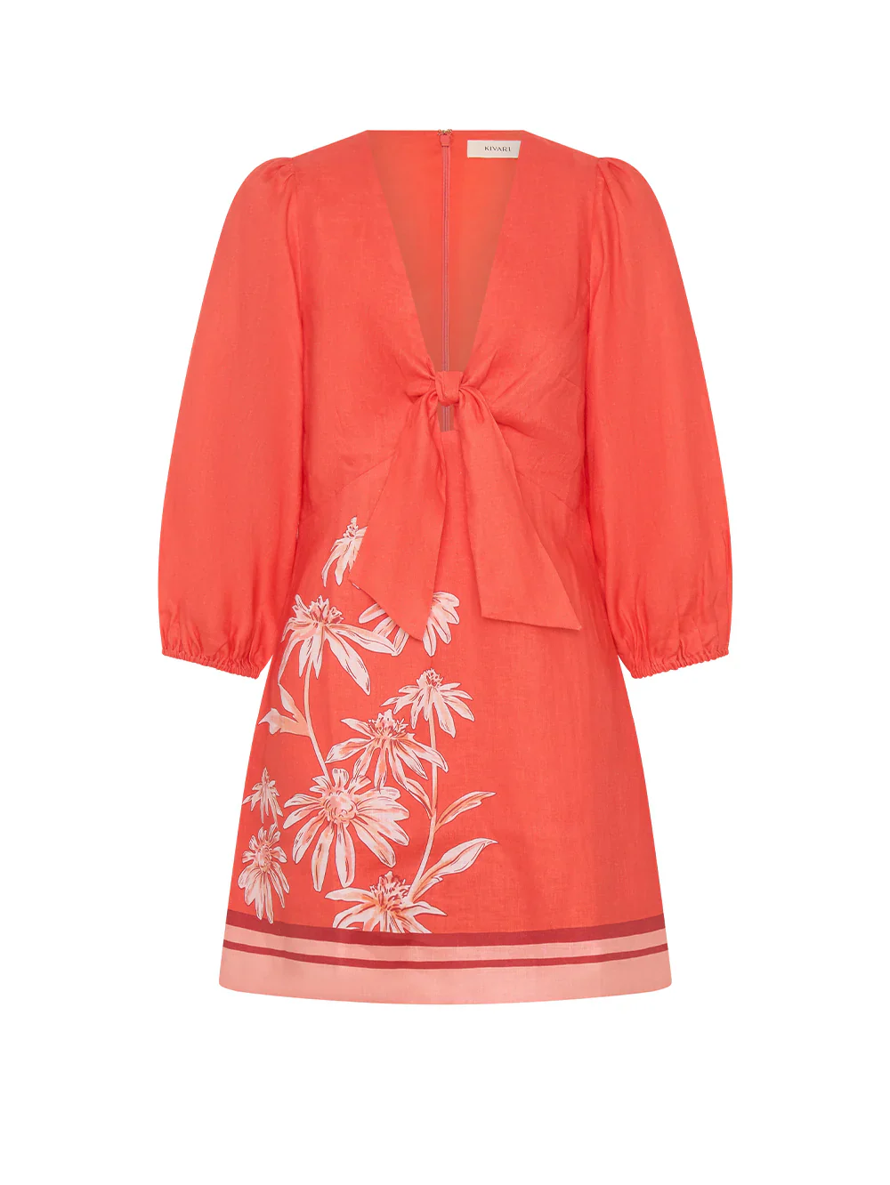 Kivari Ruby Tie Front Mini Dress - Image 7