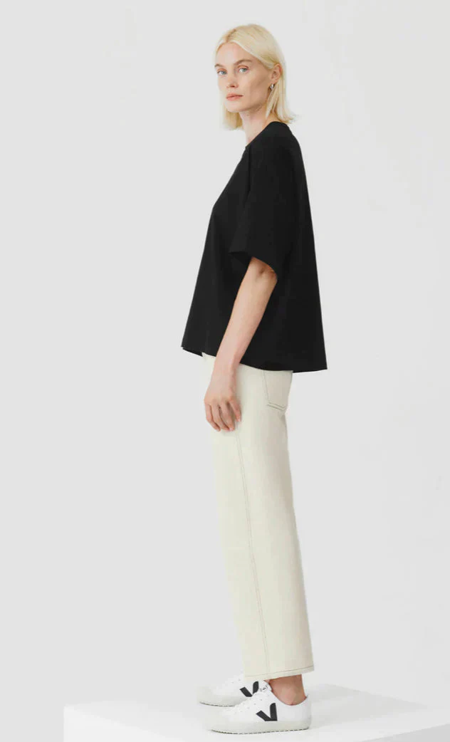 Kowtow Oversized Boxy Tee - Black - Image 14