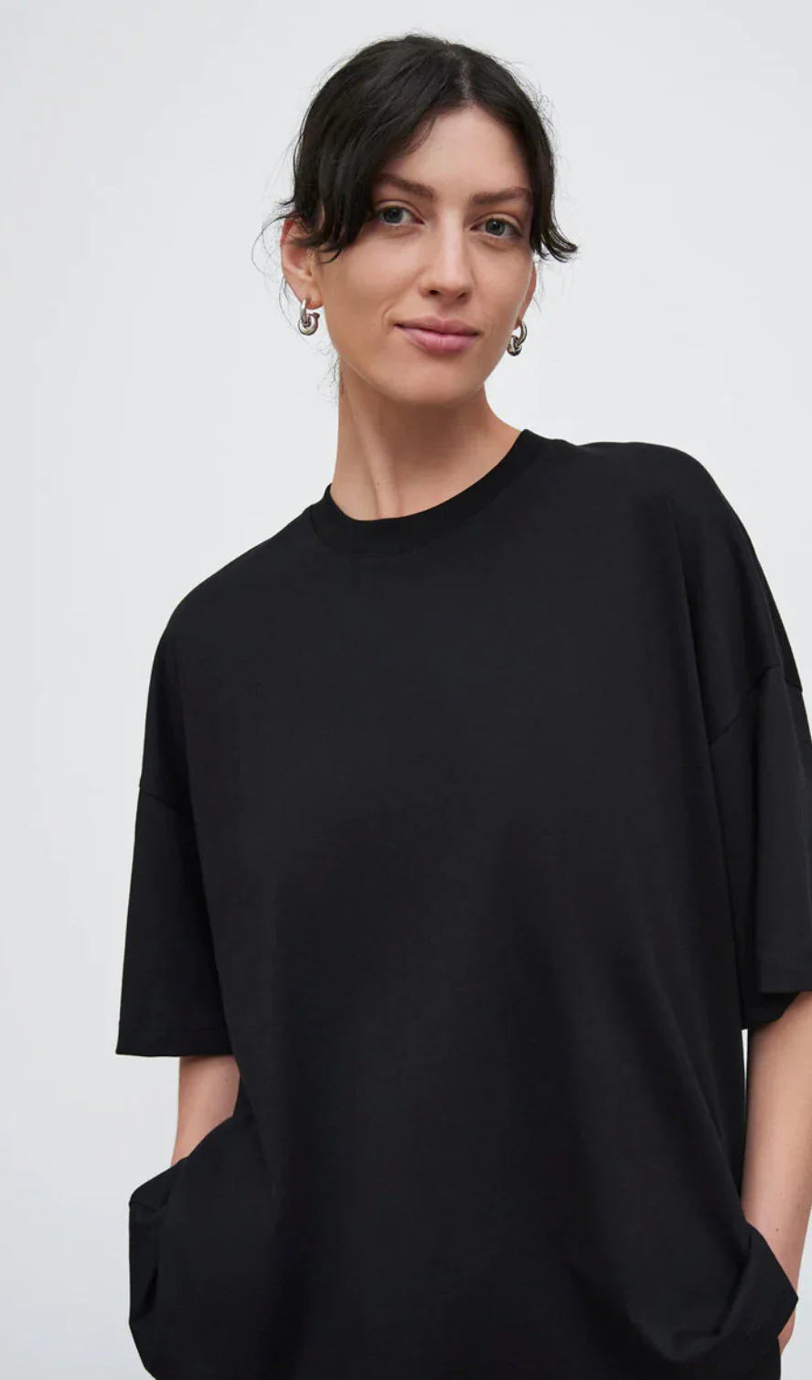 Kowtow Oversized Boxy Tee - Black - Image 7