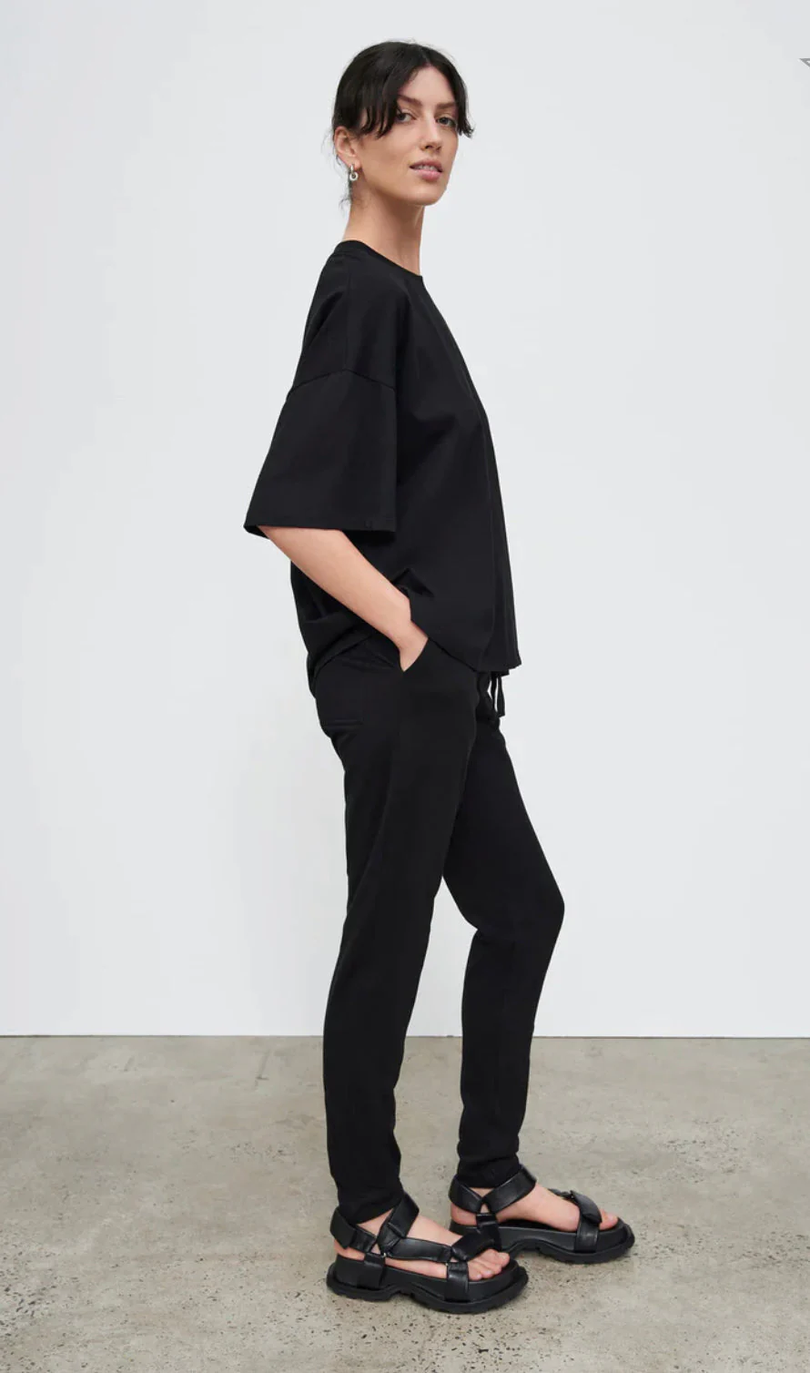 Kowtow Oversized Boxy Tee - Black - Image 8