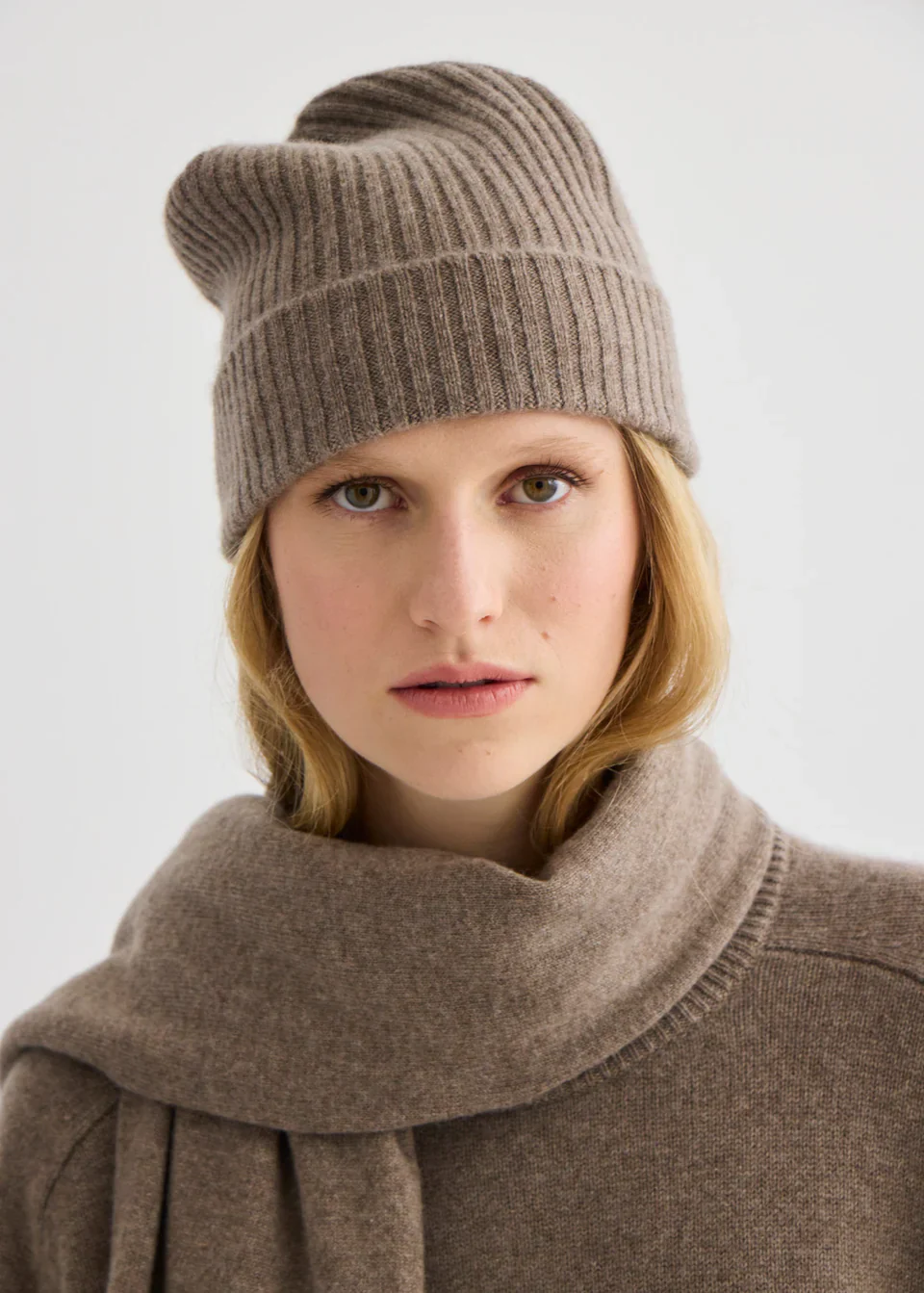Laing Cashmere Beanie - Cocoa Marle
