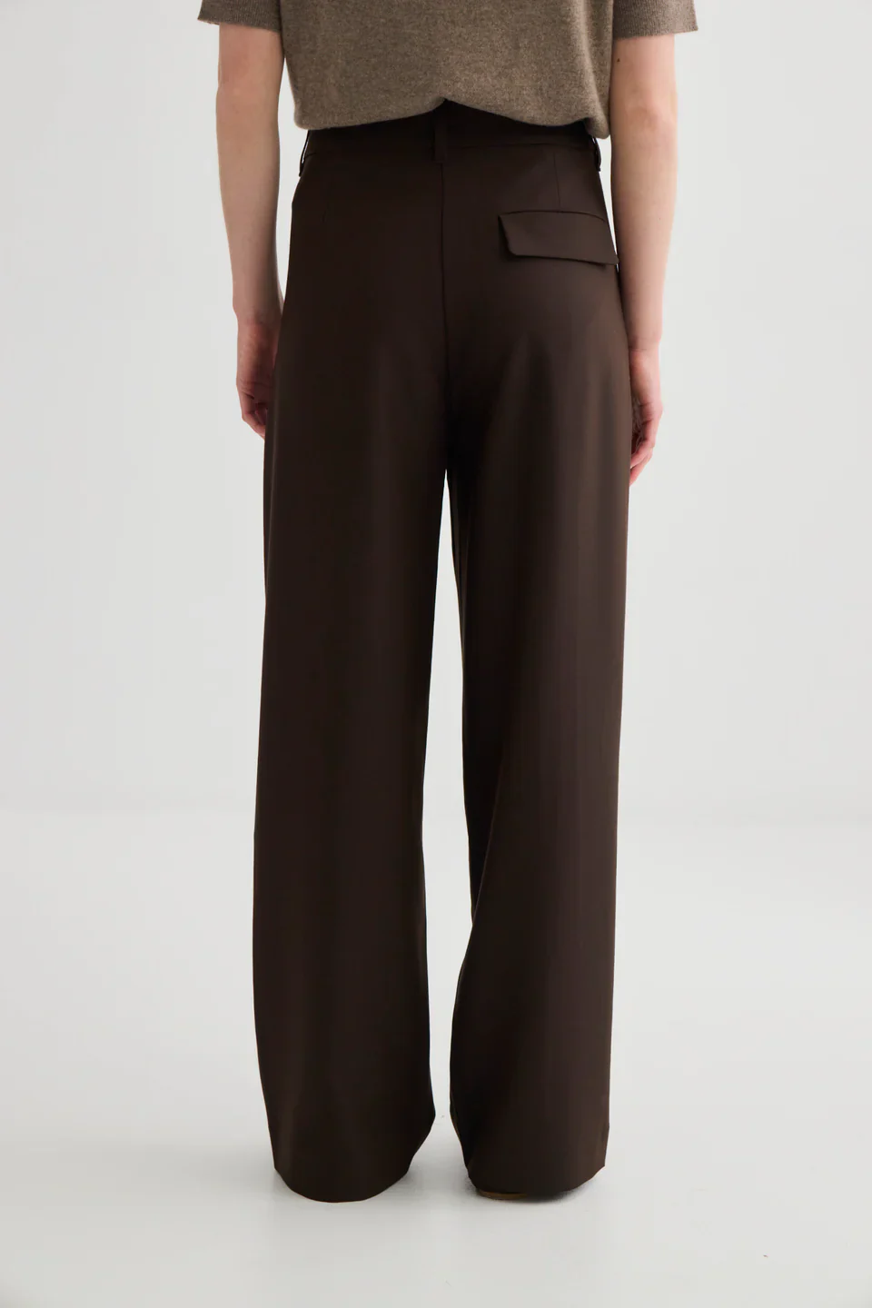 Laing Invert Pleat Trouser - Truffle - Image 4