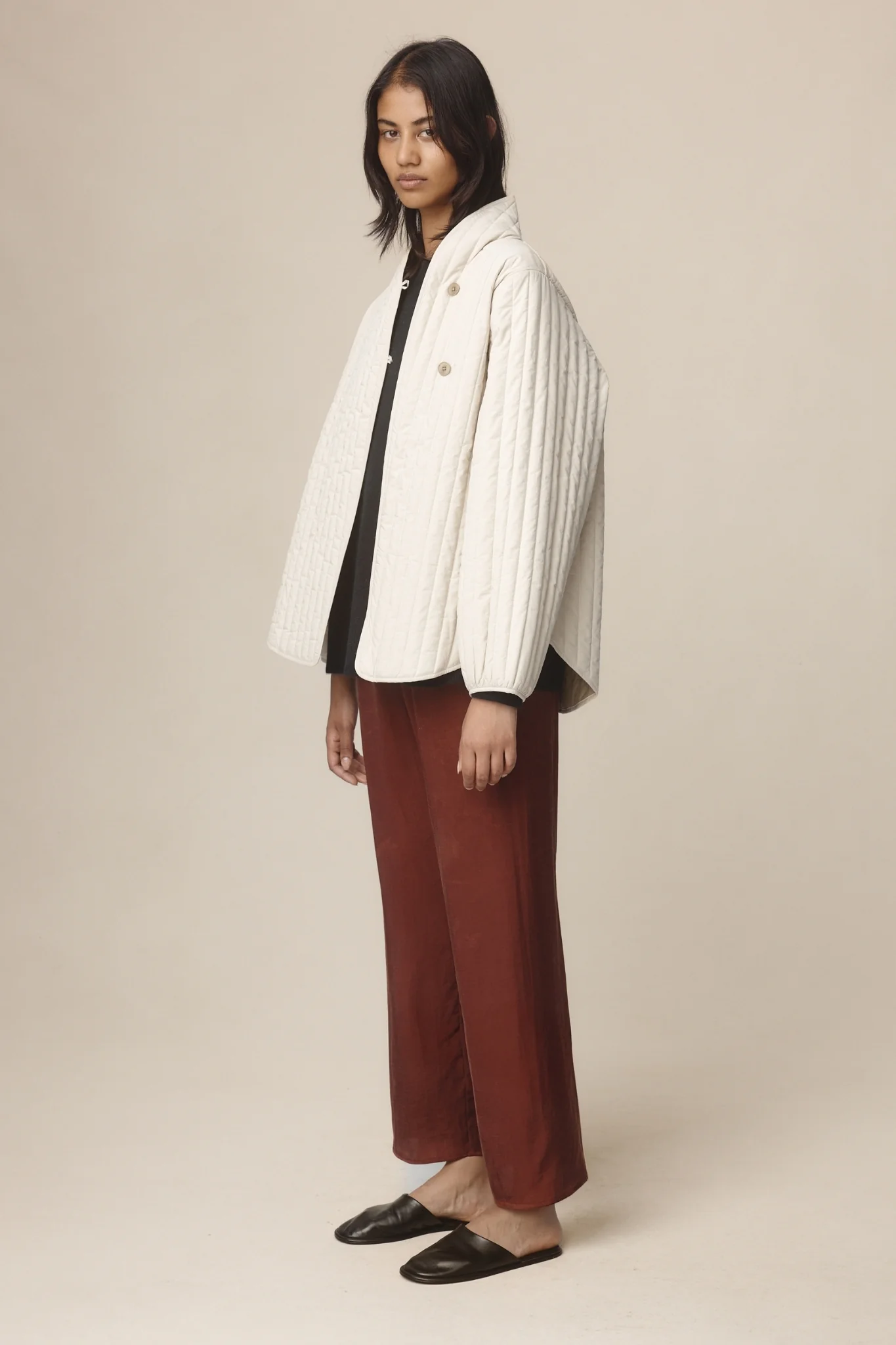 Marle Agnes Reversible Jacket - Putty/Sage Green - Image 4