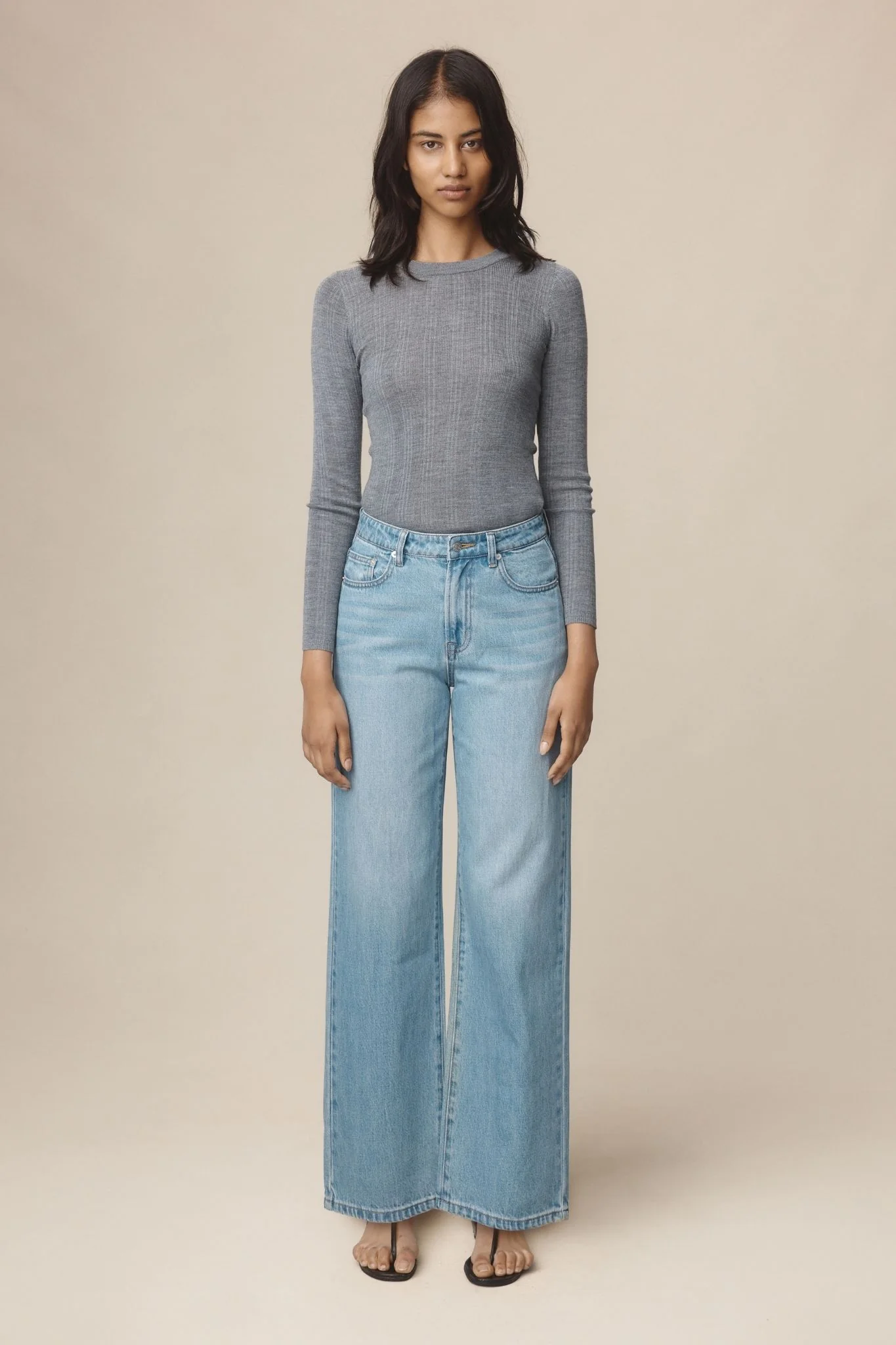 Marle Wide Leg Jean - Classic Wash - Image 3