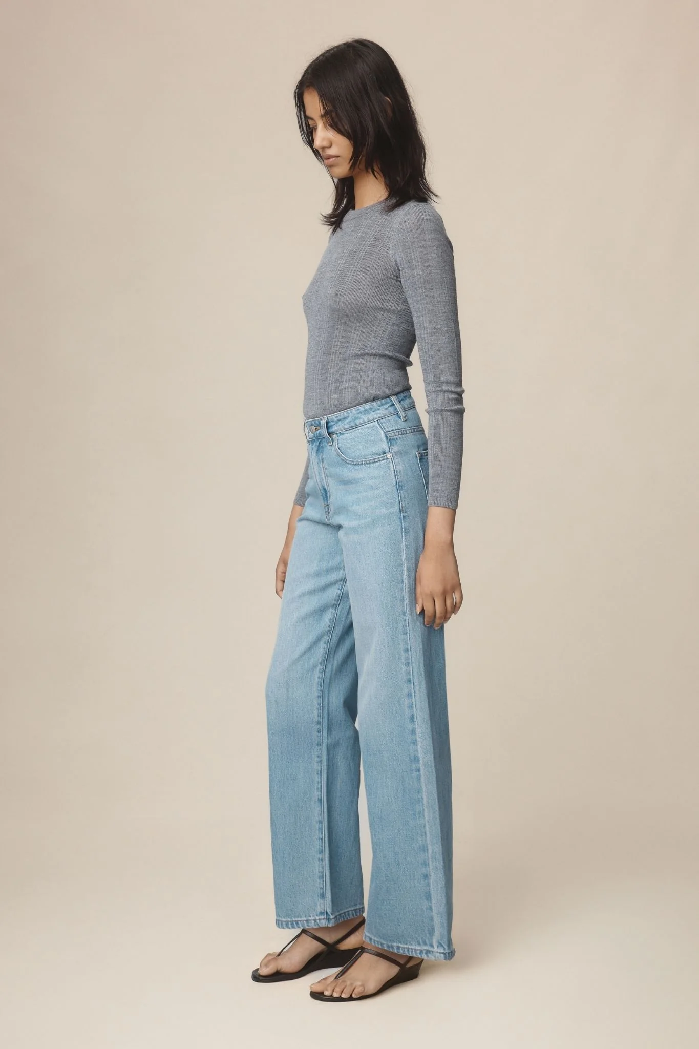 Marle Wide Leg Jean - Classic Wash - Image 4