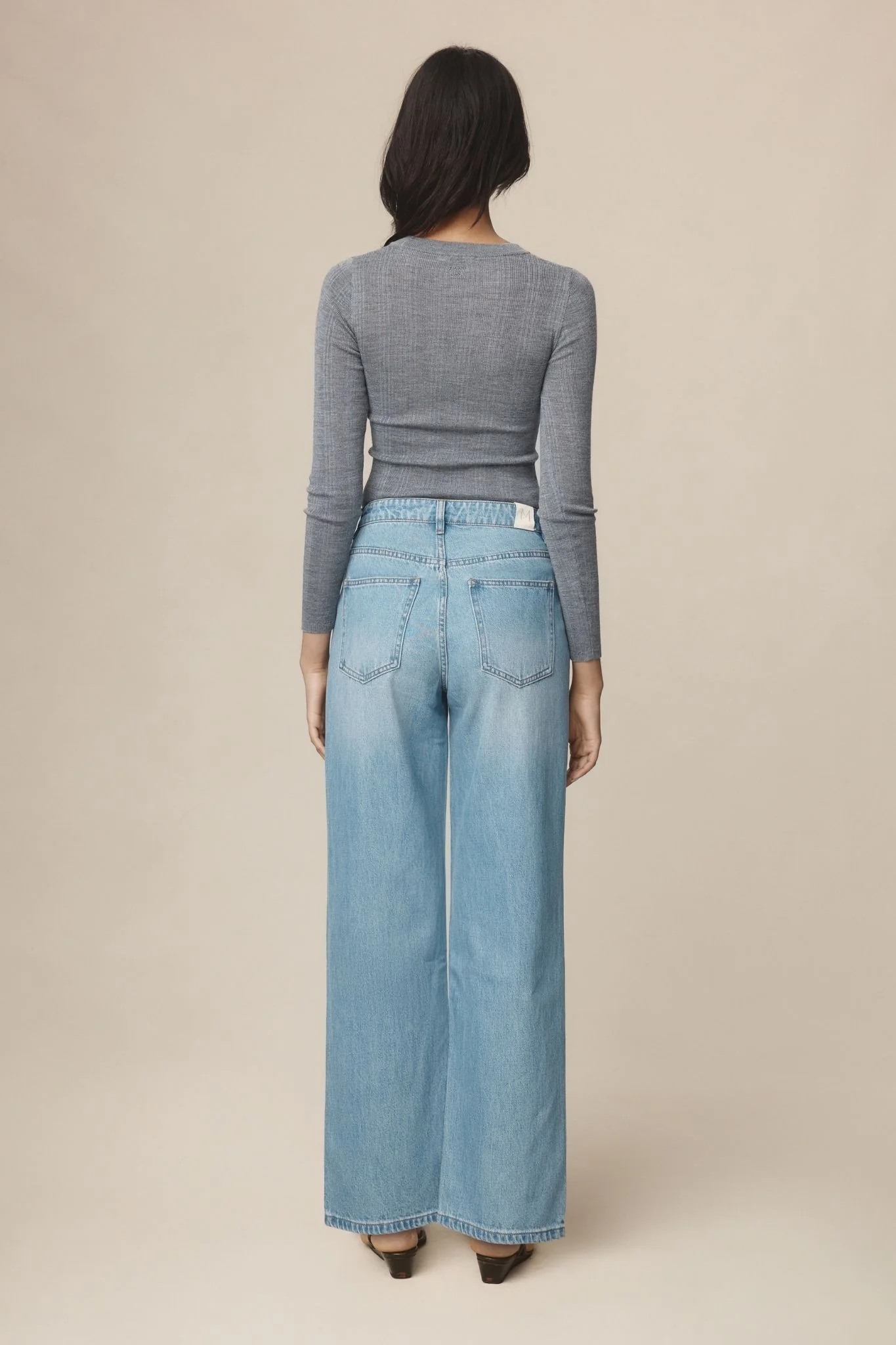 Marle Wide Leg Jean - Classic Wash - Image 5