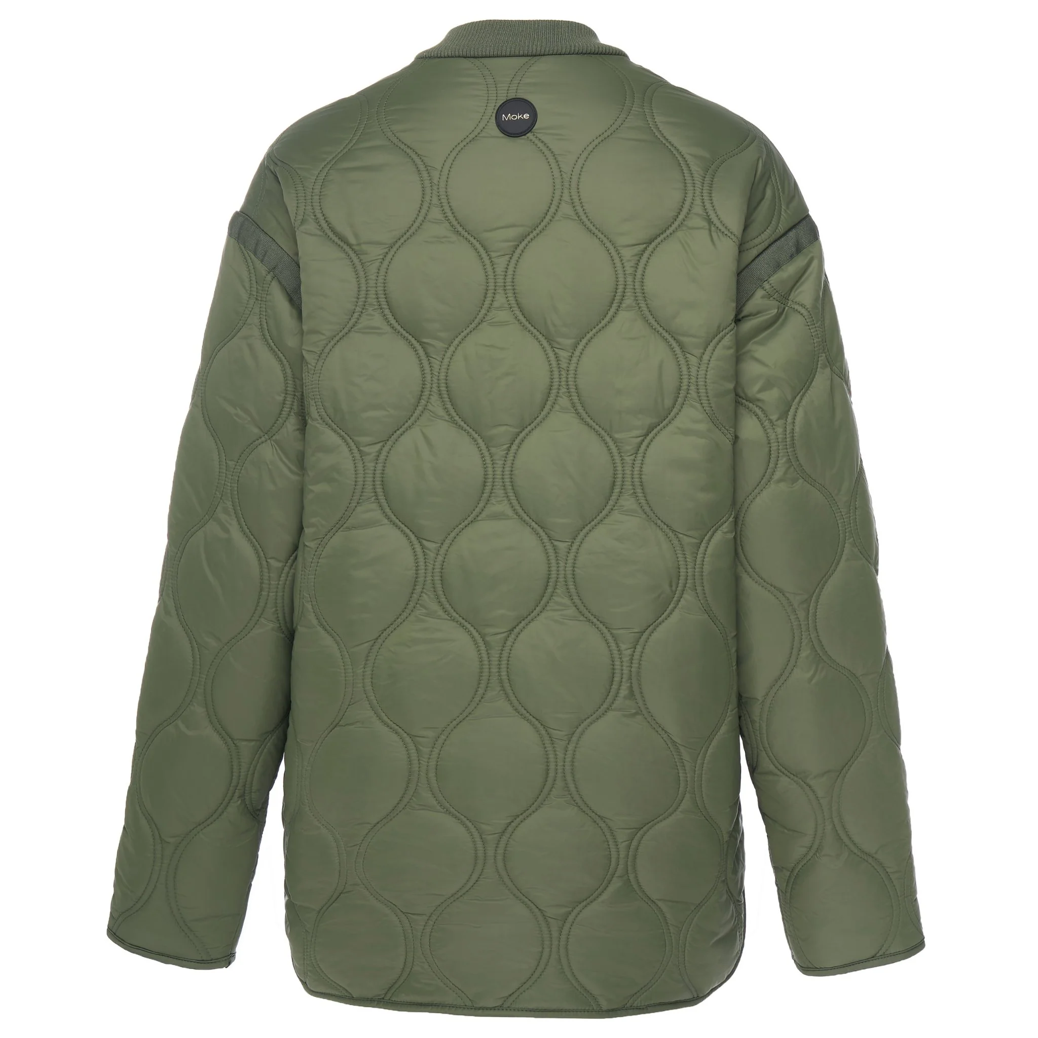 Moke Talei Women Quilt Bomber - Olive Green - Image 7
