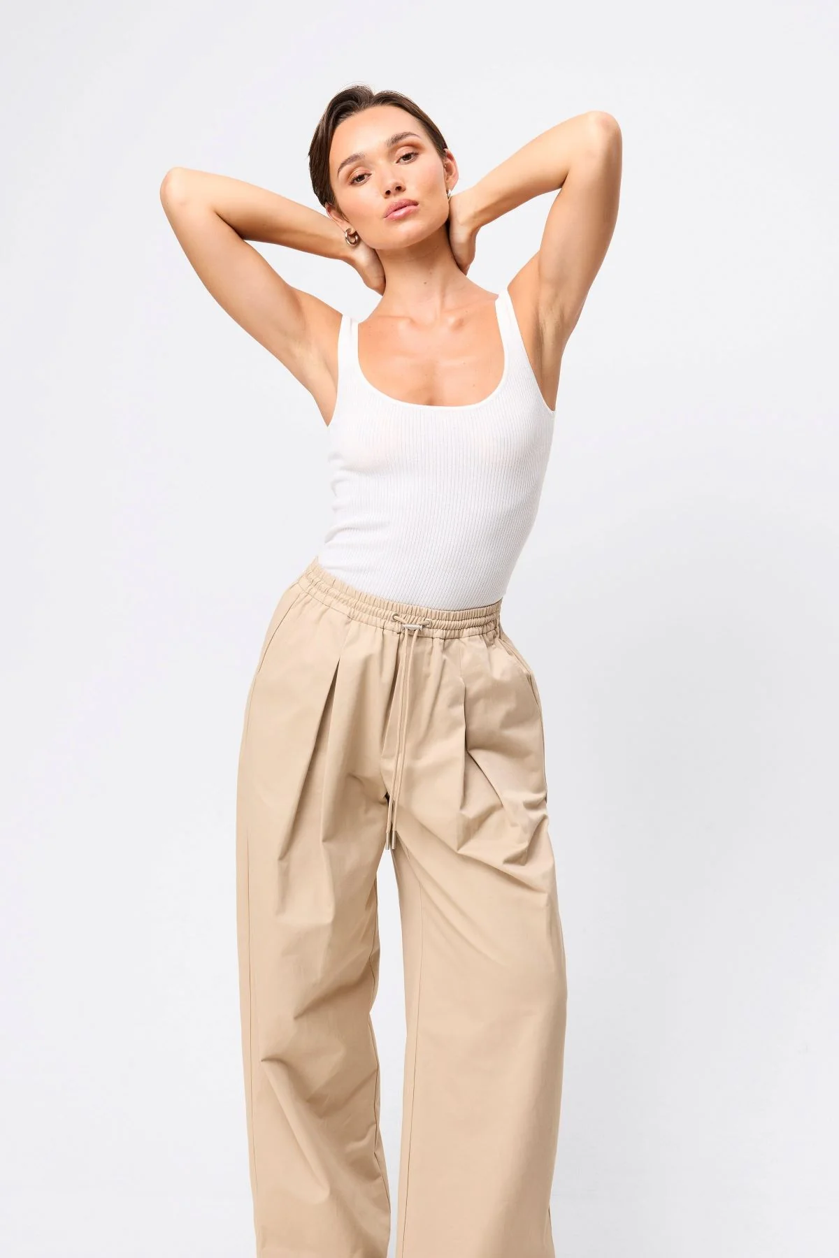 Mossman Fine Line Knit Tank - White - Image 3
