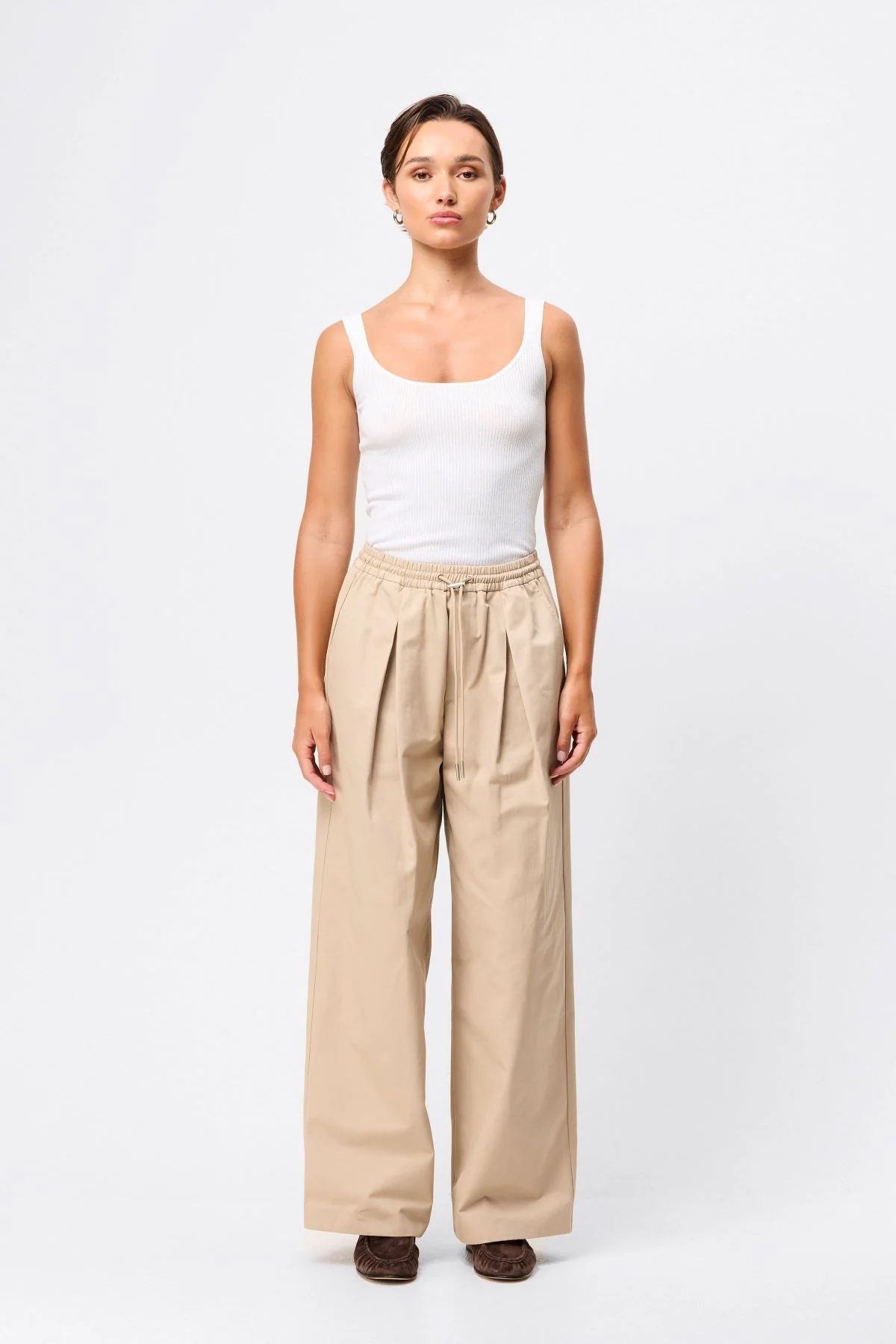 Mossman Fine Line Knit Tank - White - Image 5