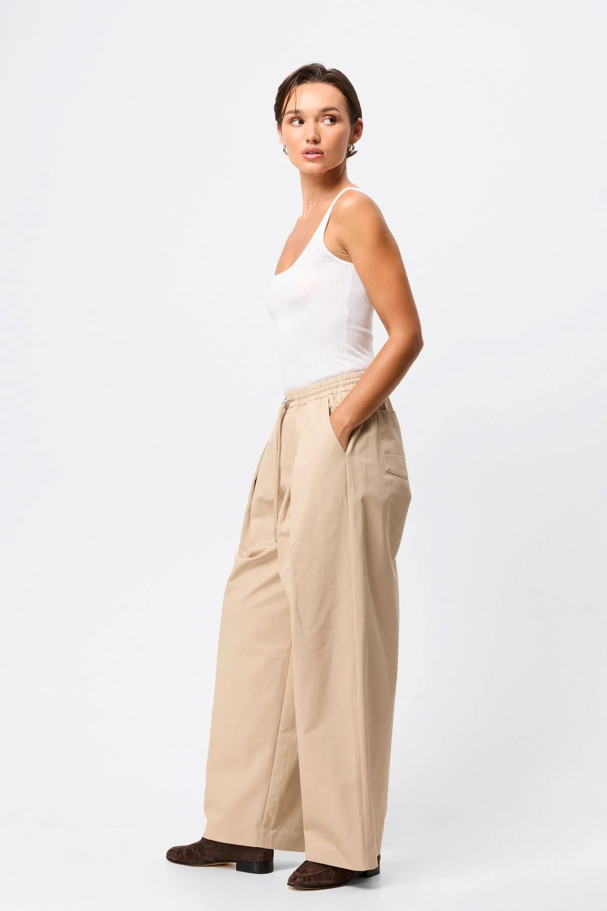 Mossman Fine Line Knit Tank - White - Image 6