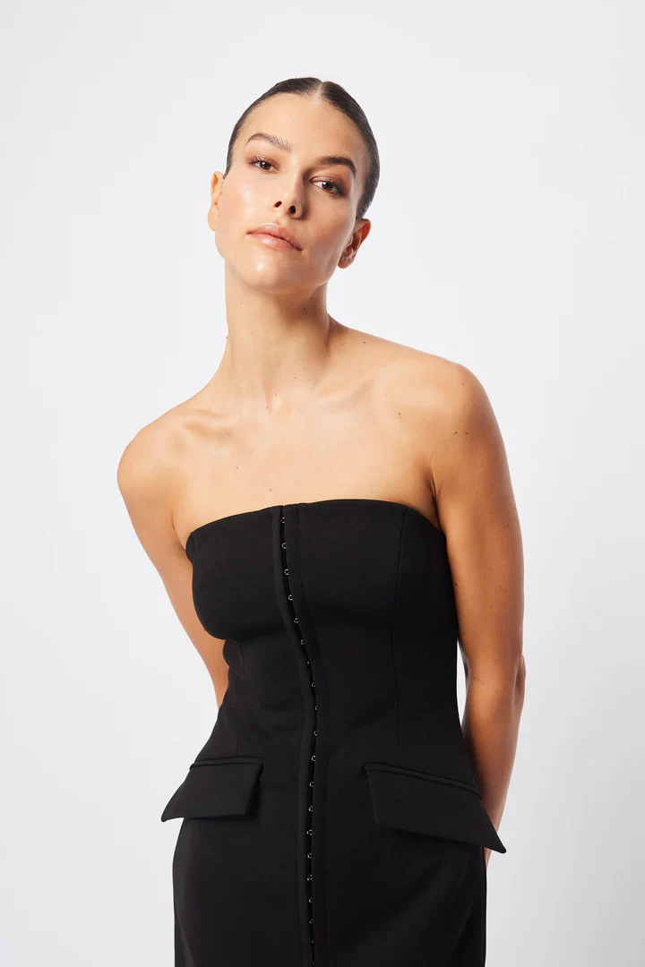 Mossman Linear Mini Dress - Black - Image 3