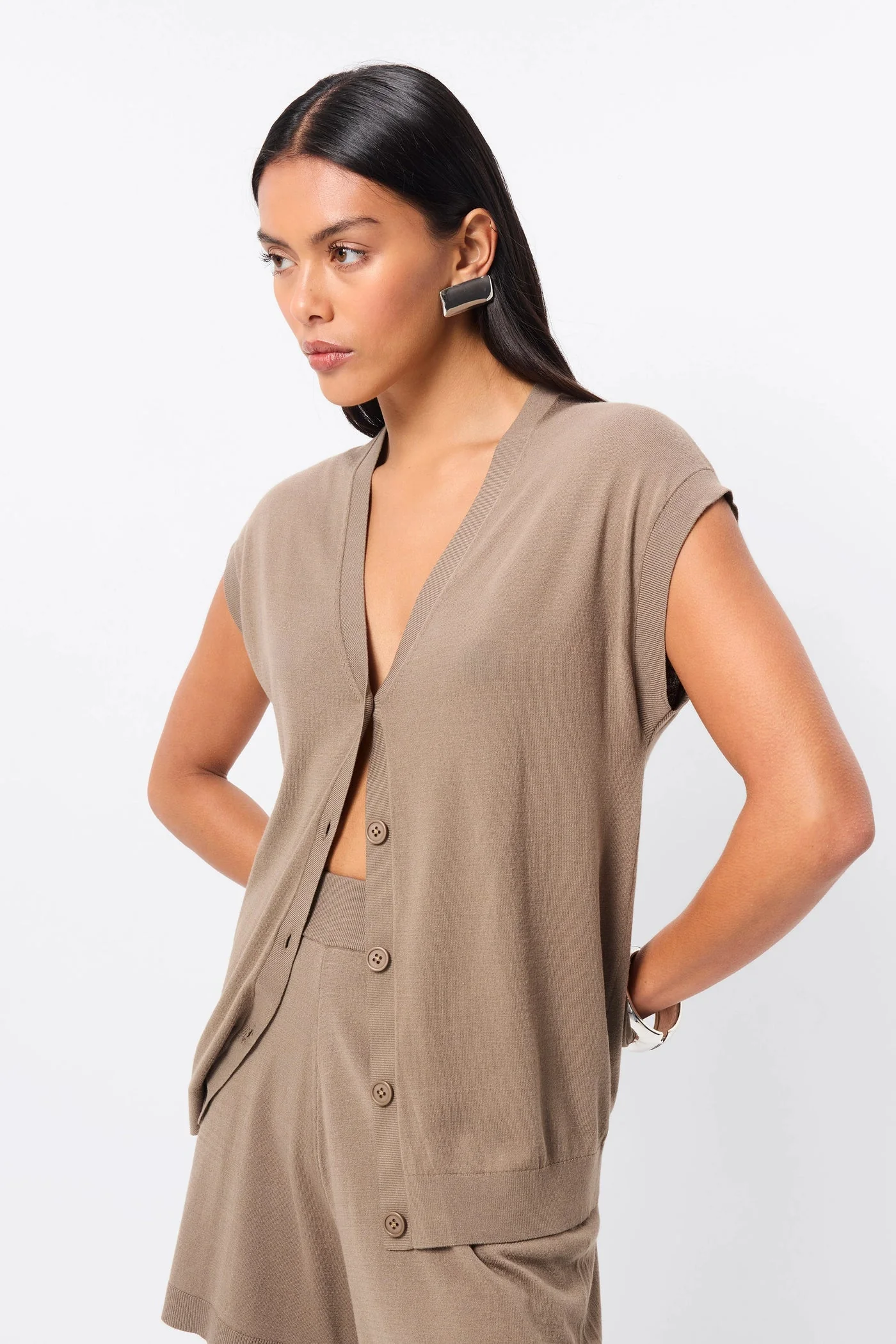 Mossman Once Again Knit Vest - Olive - Image 6