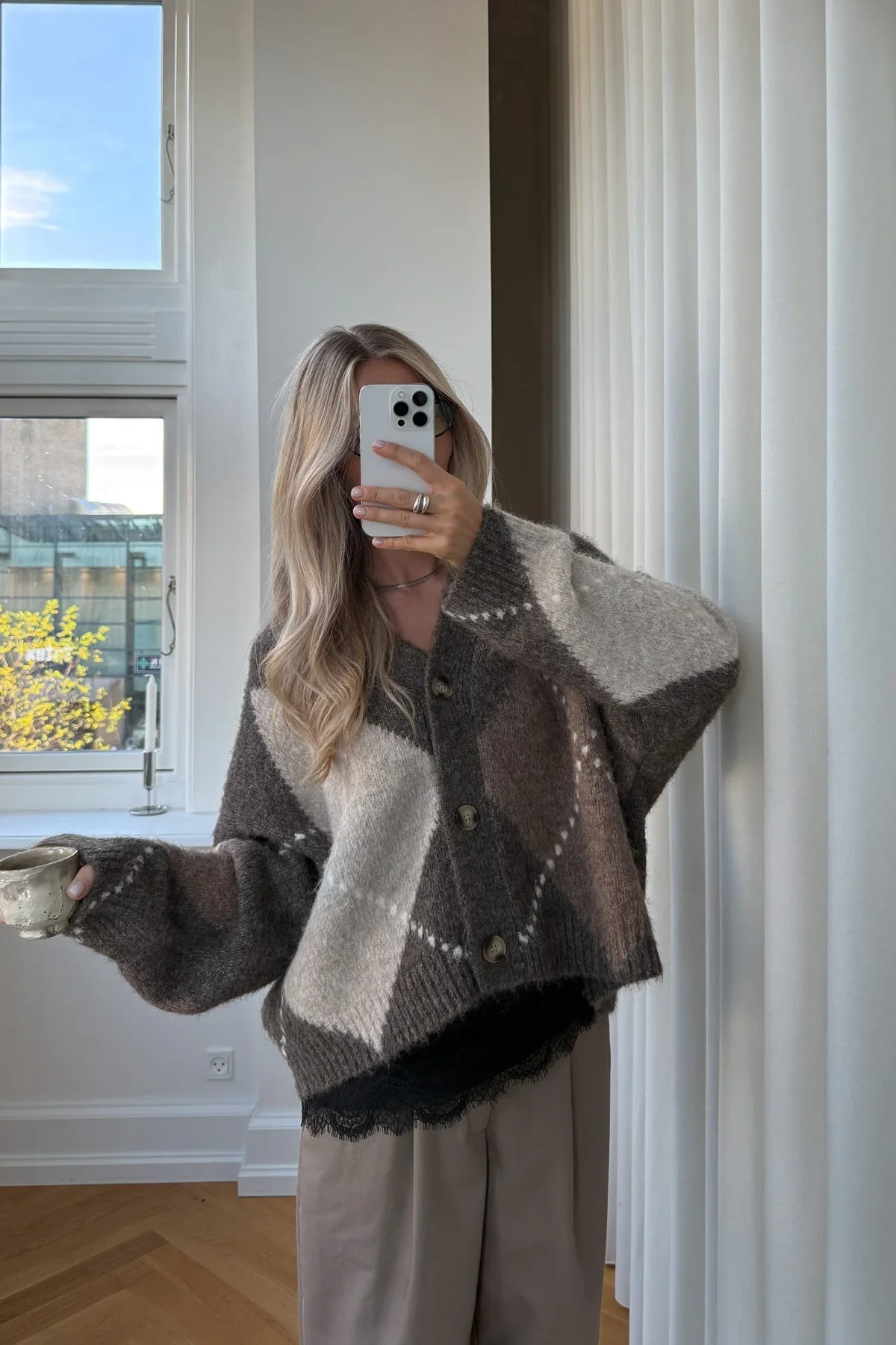 Noella Laiana Cardigan - Ash Brown Mix