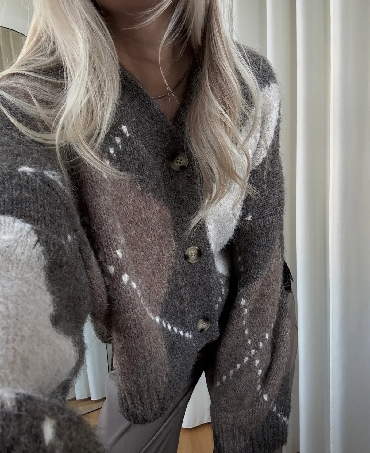Noella Laiana Cardigan - Ash Brown Mix - Image 3
