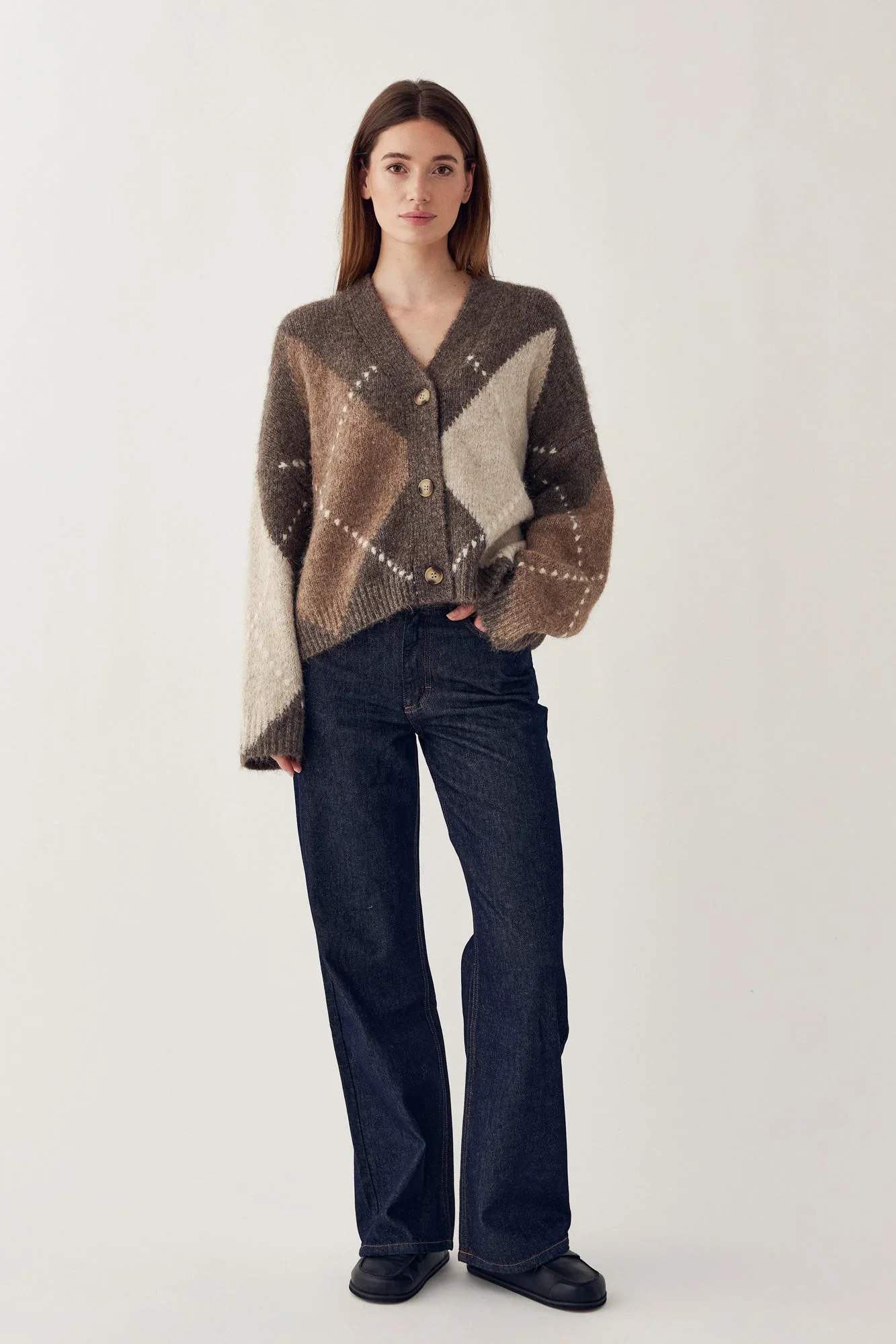 Noella Laiana Cardigan - Ash Brown Mix - Image 5