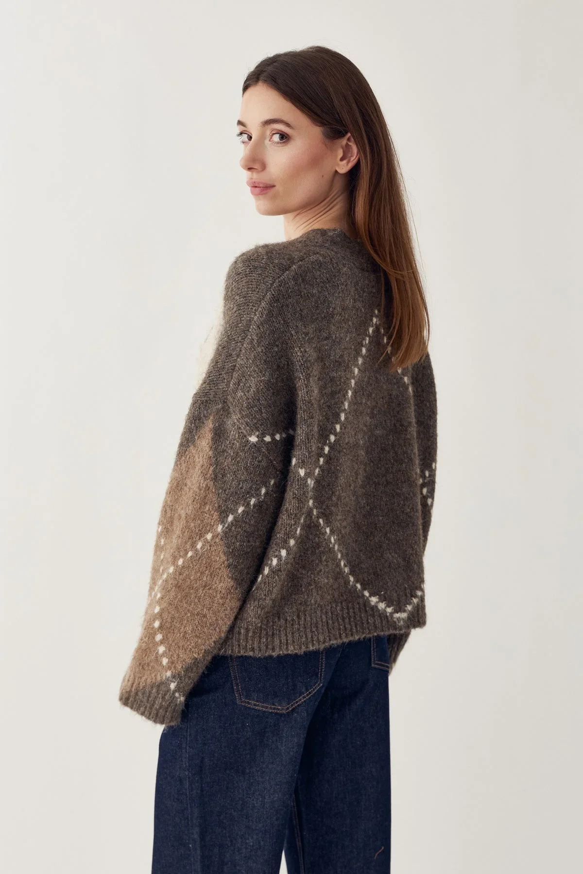 Noella Laiana Cardigan - Ash Brown Mix - Image 6