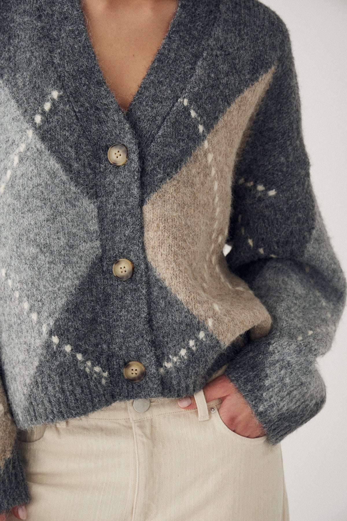 Noella Laiana Cardigan - Grey Mix - Image 2