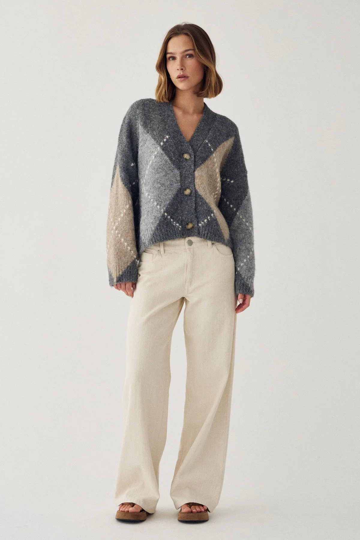 Noella Laiana Cardigan - Grey Mix - Image 4
