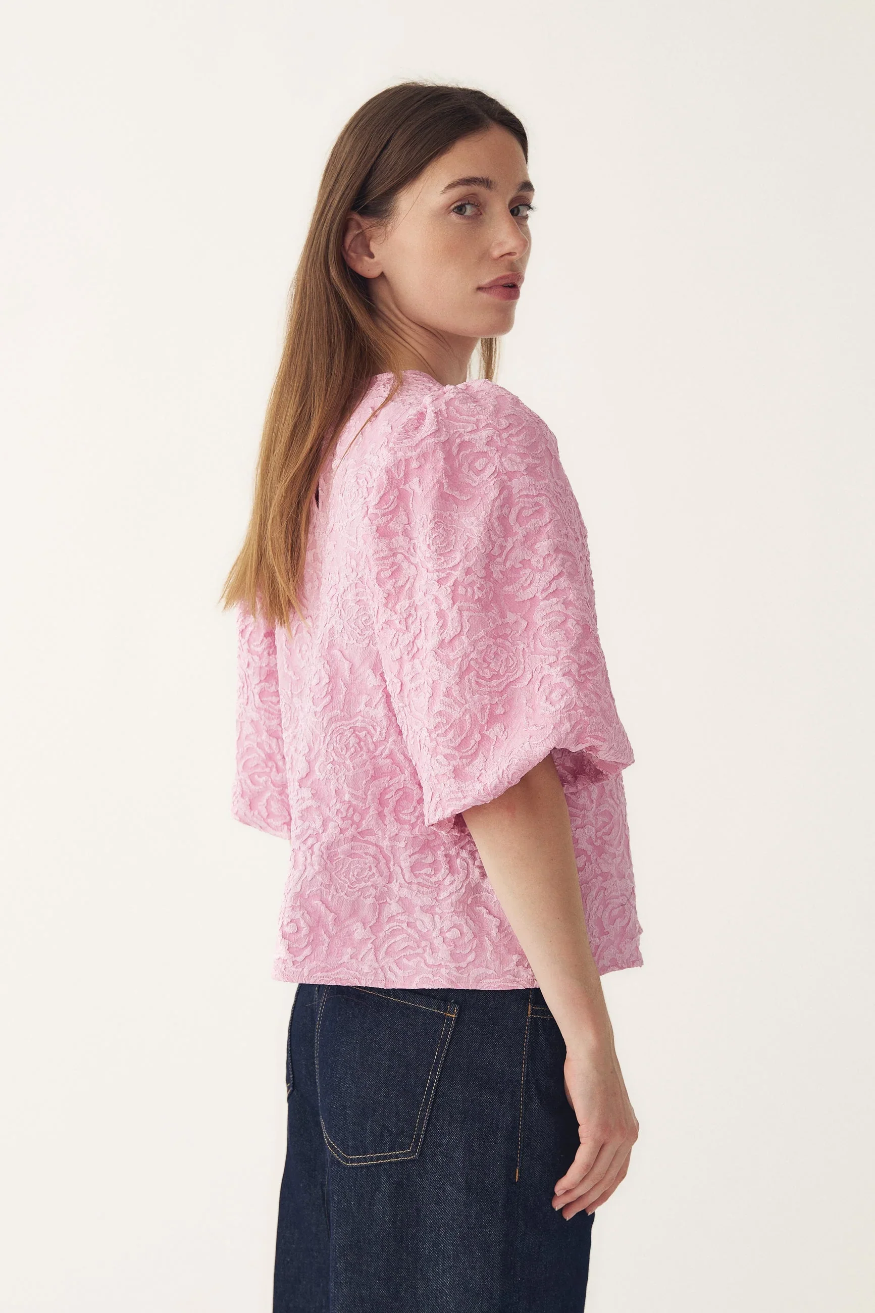 Noella Shelly Blouse - Baby Pink - Image 3