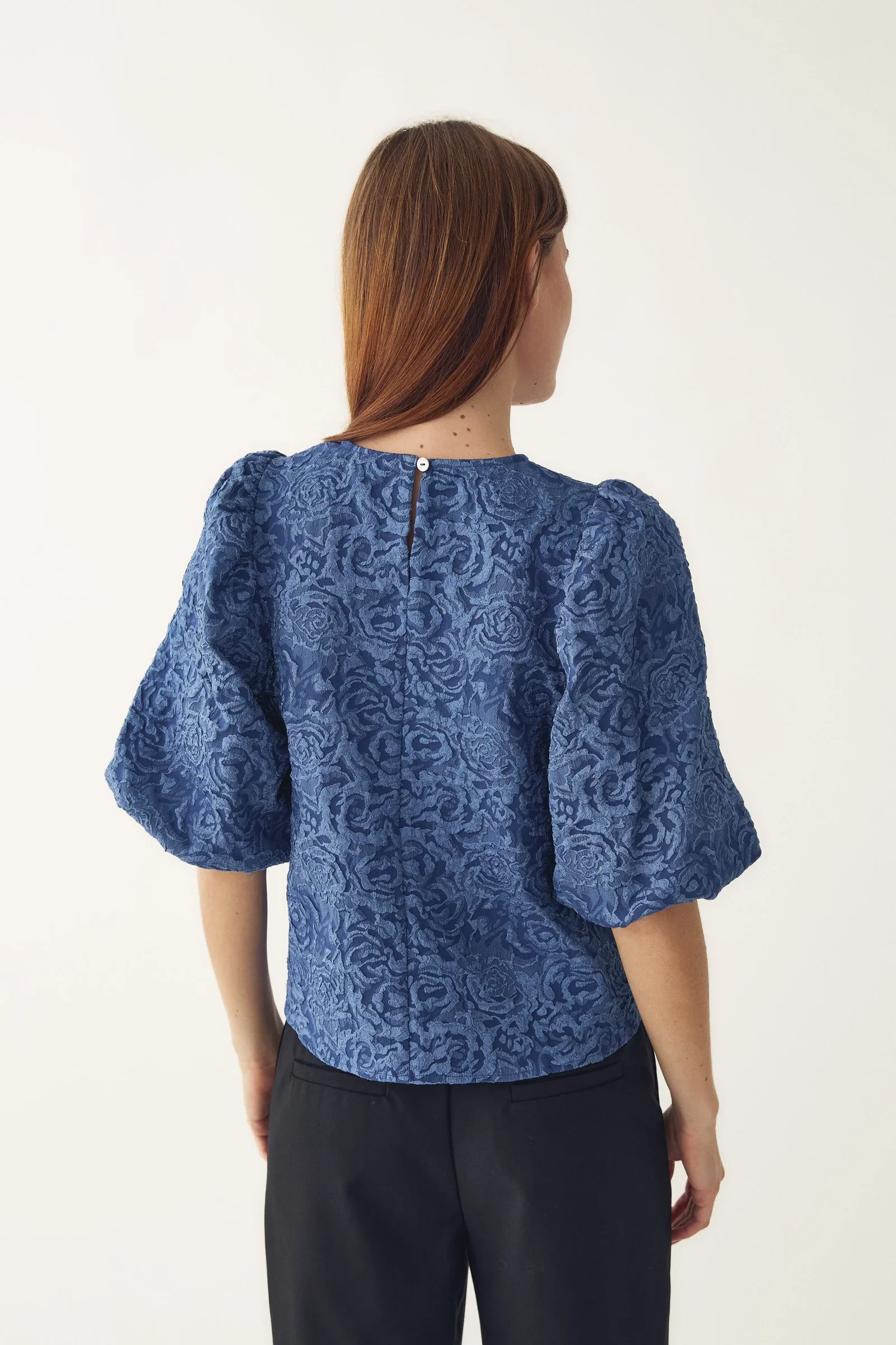 Noella Shelly Blouse - Dusty Blue - Image 4
