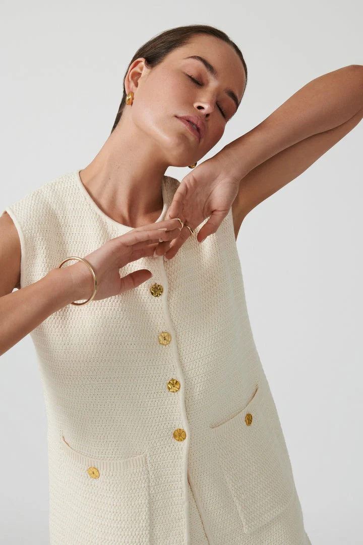 ONTE Helena Gilet - Ivory - Image 3