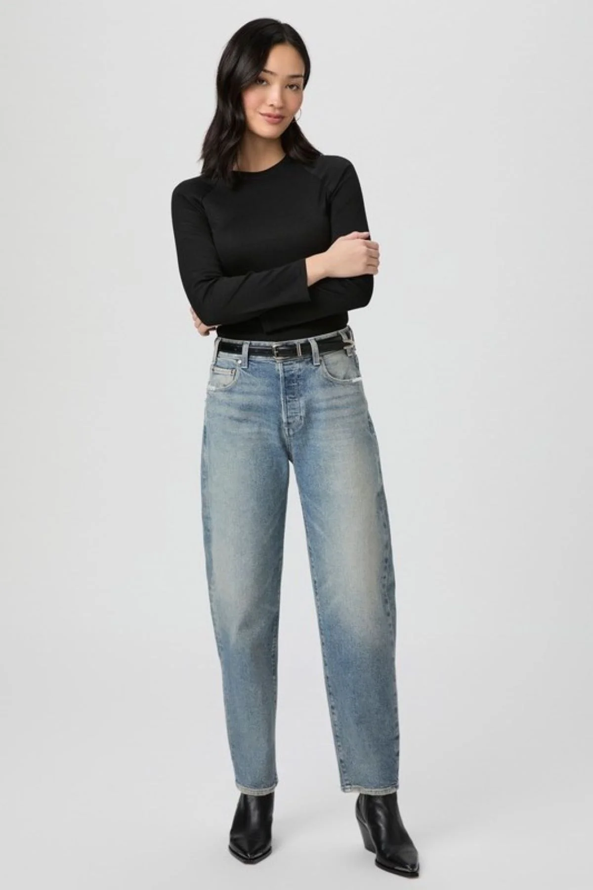 Paige Alexis Barrel Leg Jean - Cats Meow - Image 6