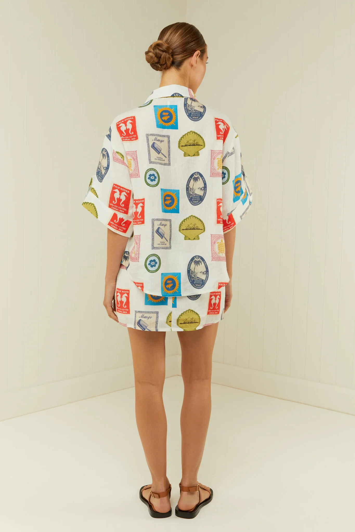 Palm Noosa East Mini Skirt - Holiday Stamp - Image 8