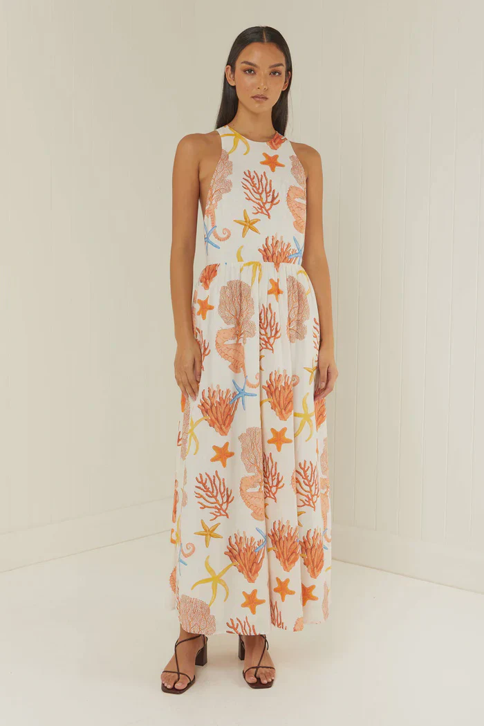 Palm Noosa Meridan Dress - Coral - Image 4