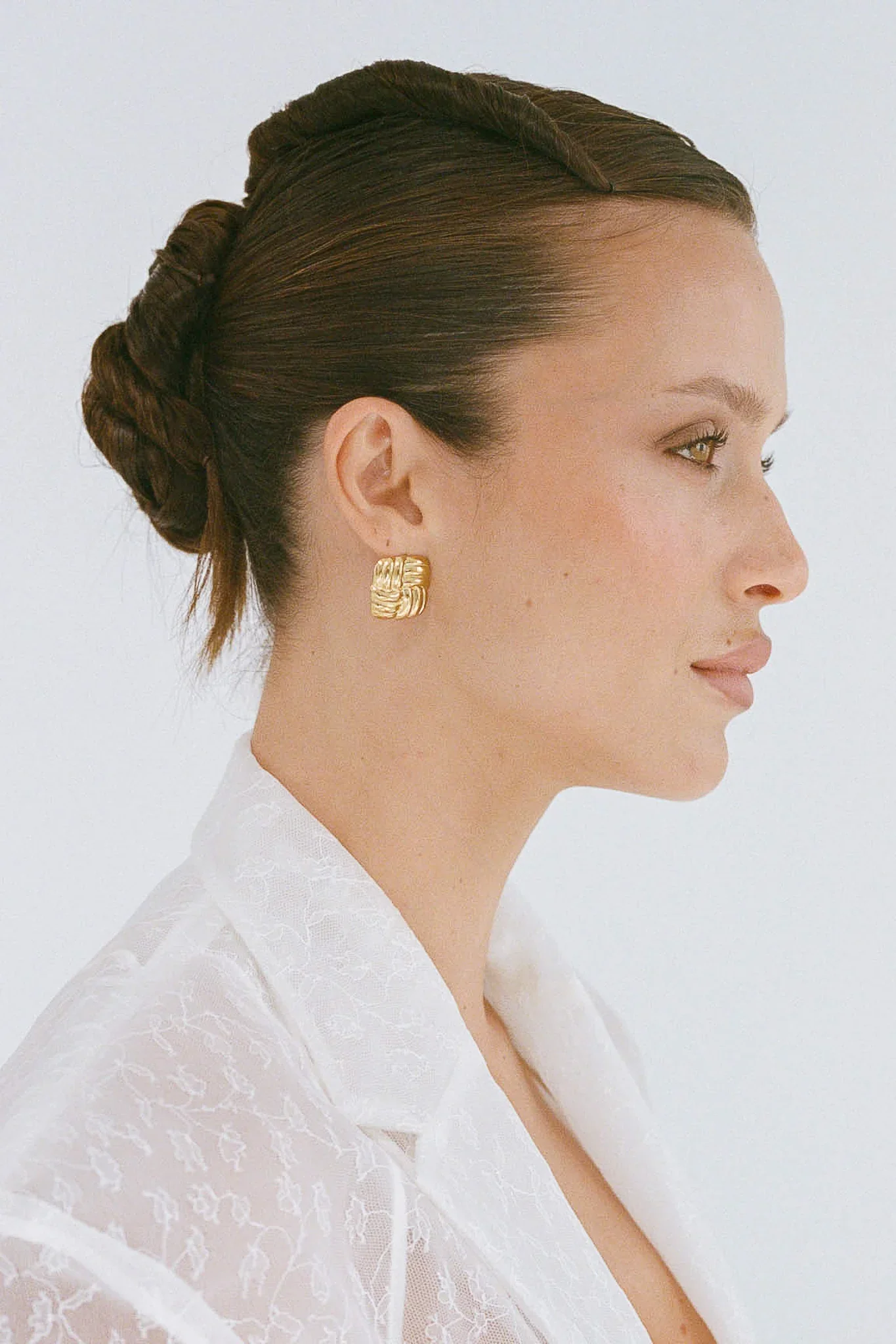 Porter Baby Cushion Earrings - Gold - Image 2