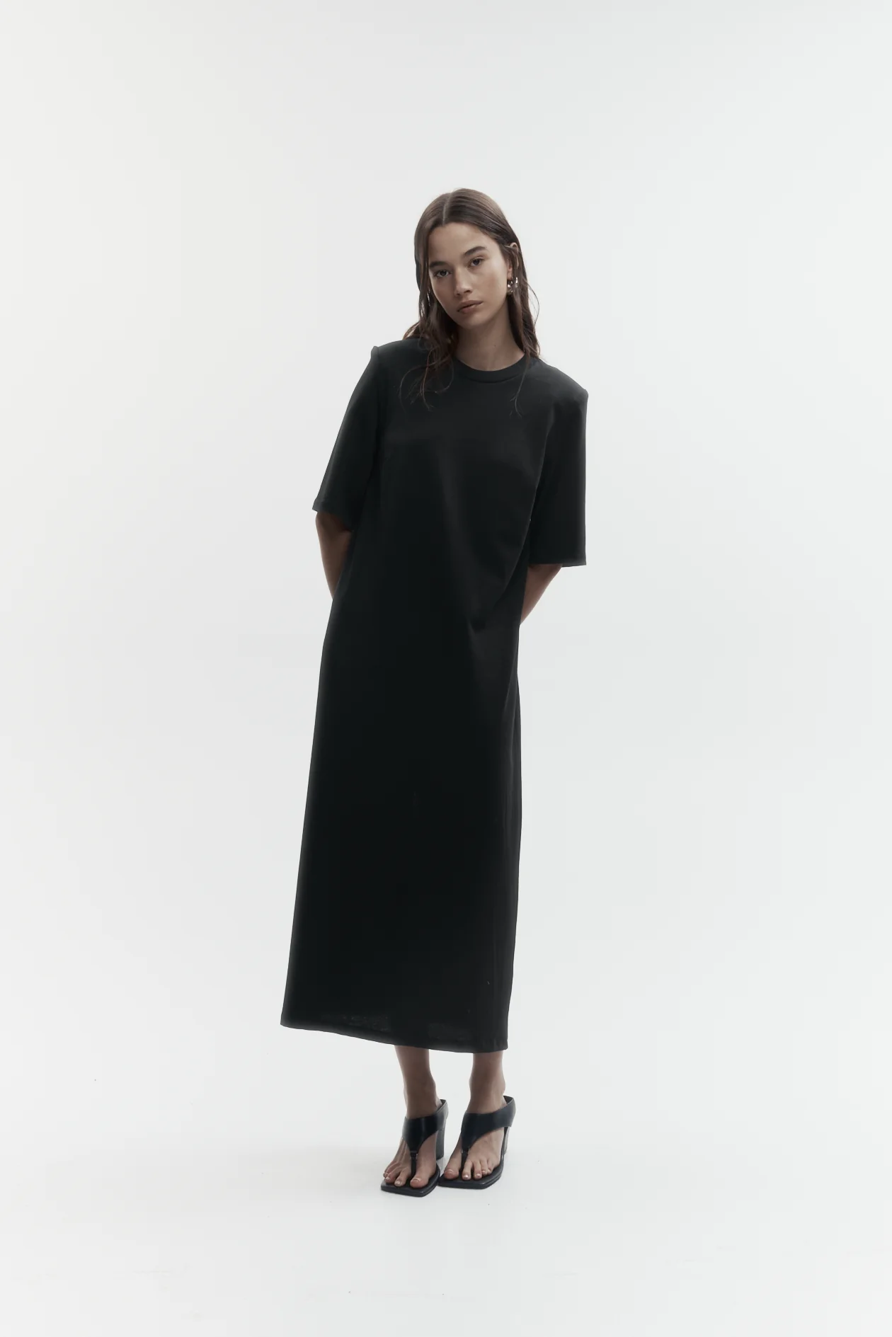 Rebe Cotton T-Shirt Dress - Black