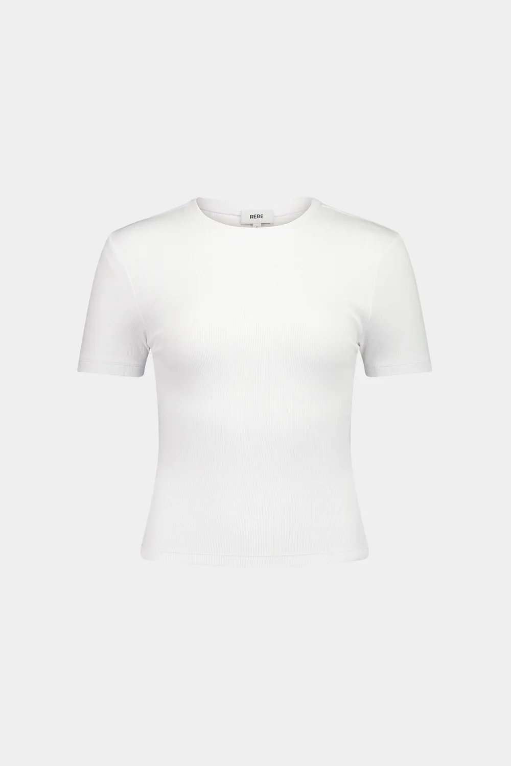Rebe Ribbed T-Shirt - White - Image 3