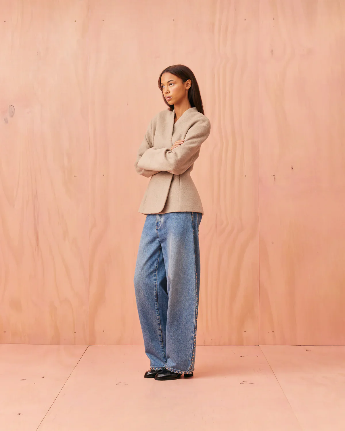 Ruby Coco Wool Blazer - Oat - Image 4