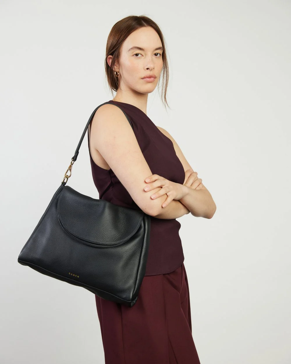 Saben Beckett Shoulder Bag - Black Luxe - Image 3