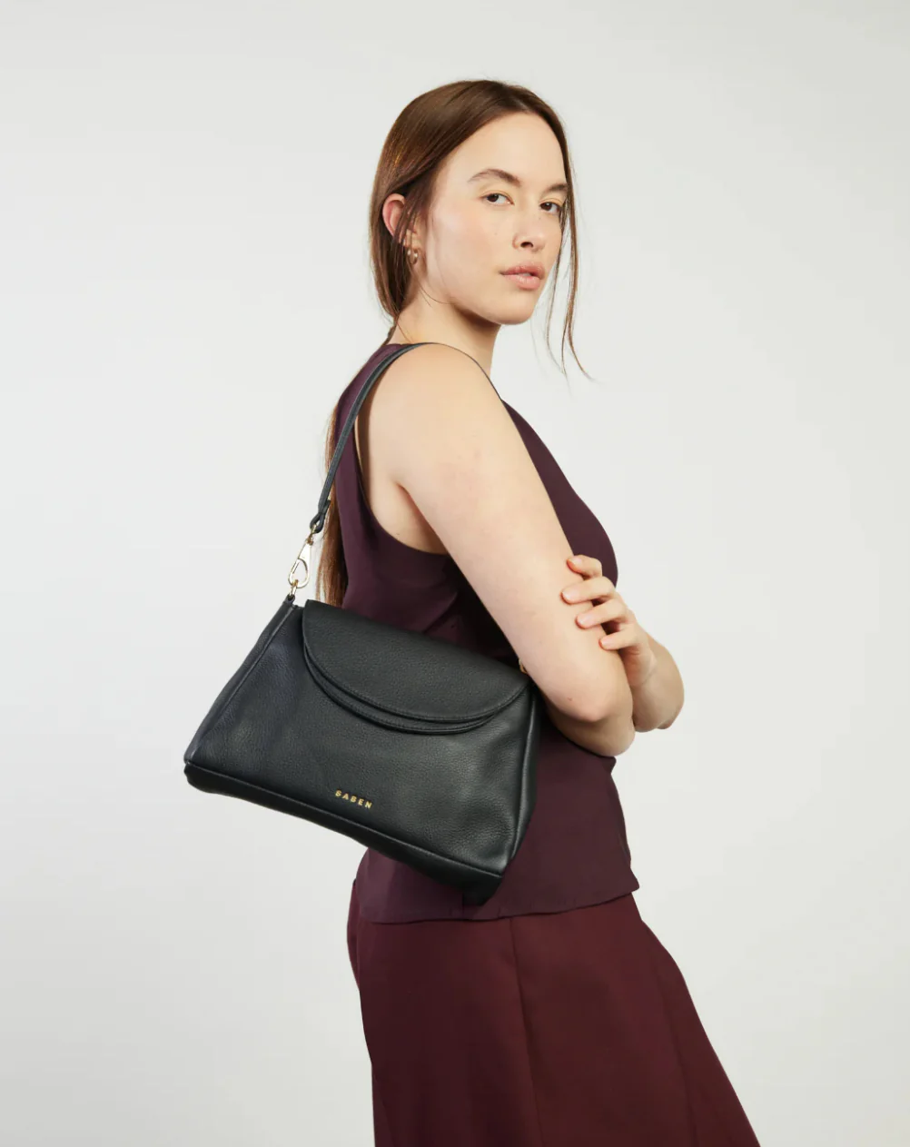 Saben Beckett Shoulder Bag - Black Luxe - Image 4