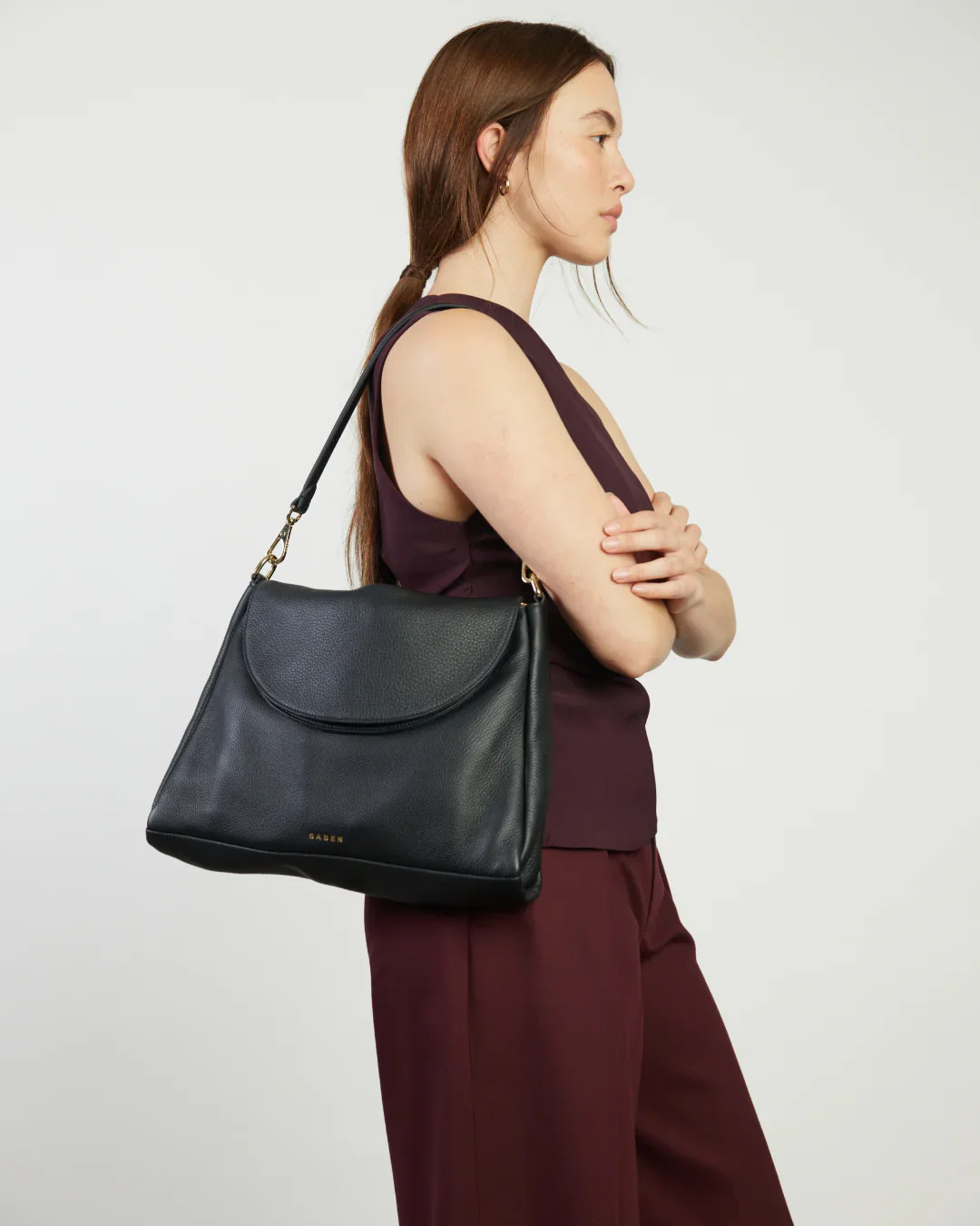 Saben Becks Shoulder Bag - Black Luxe - Image 2