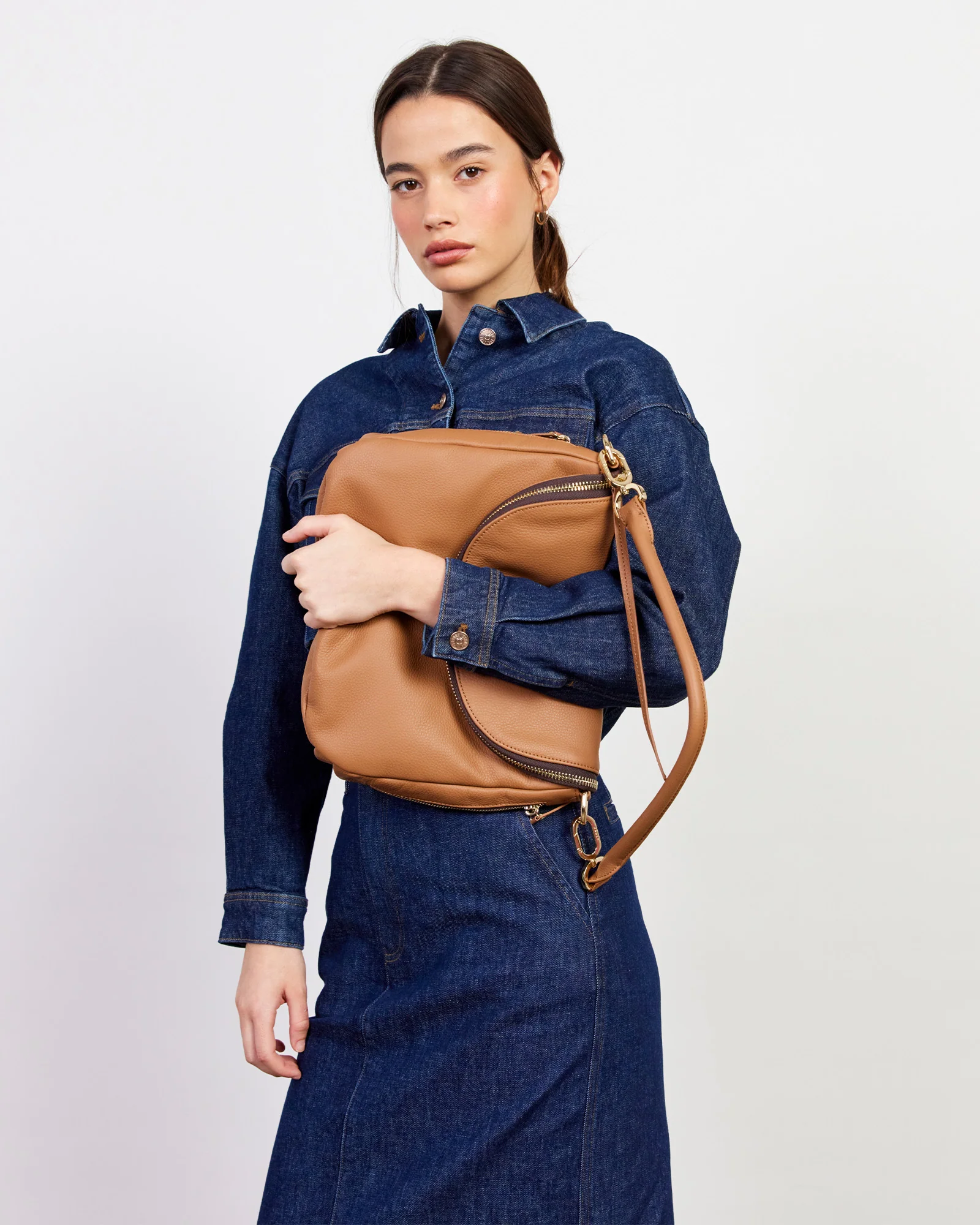 SABEN Frankie Shoulder Bag - Toffee - Image 6