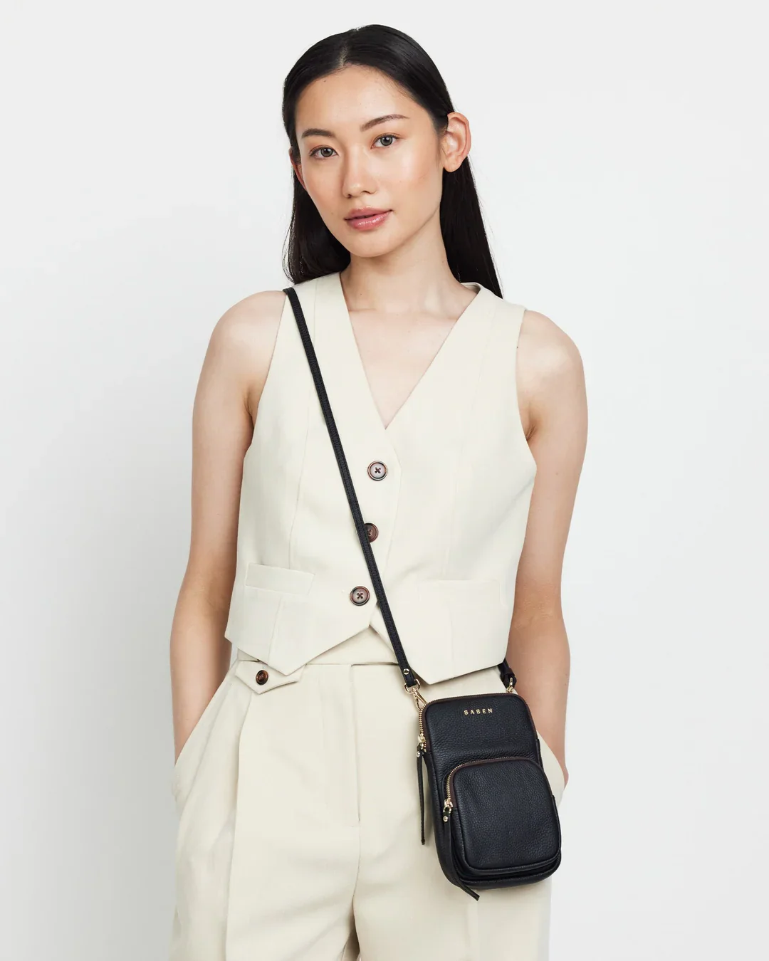 SABEN Nikko Pocket Phone Sling - Black Bubble - Image 7