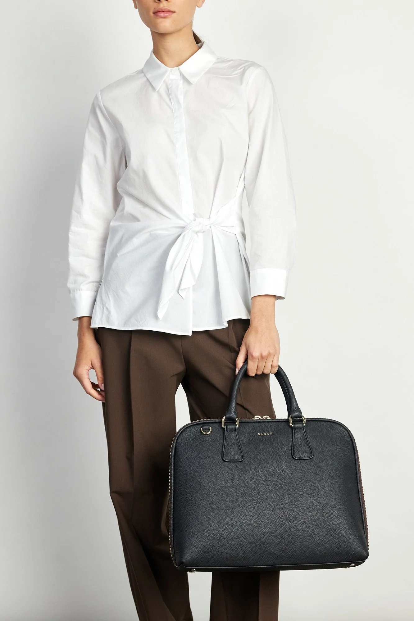 SABEN Parker Briefcase - Black - Image 2