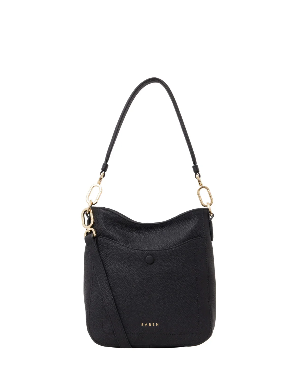 Saben Rosie Shoulder Bag - Black Pebble