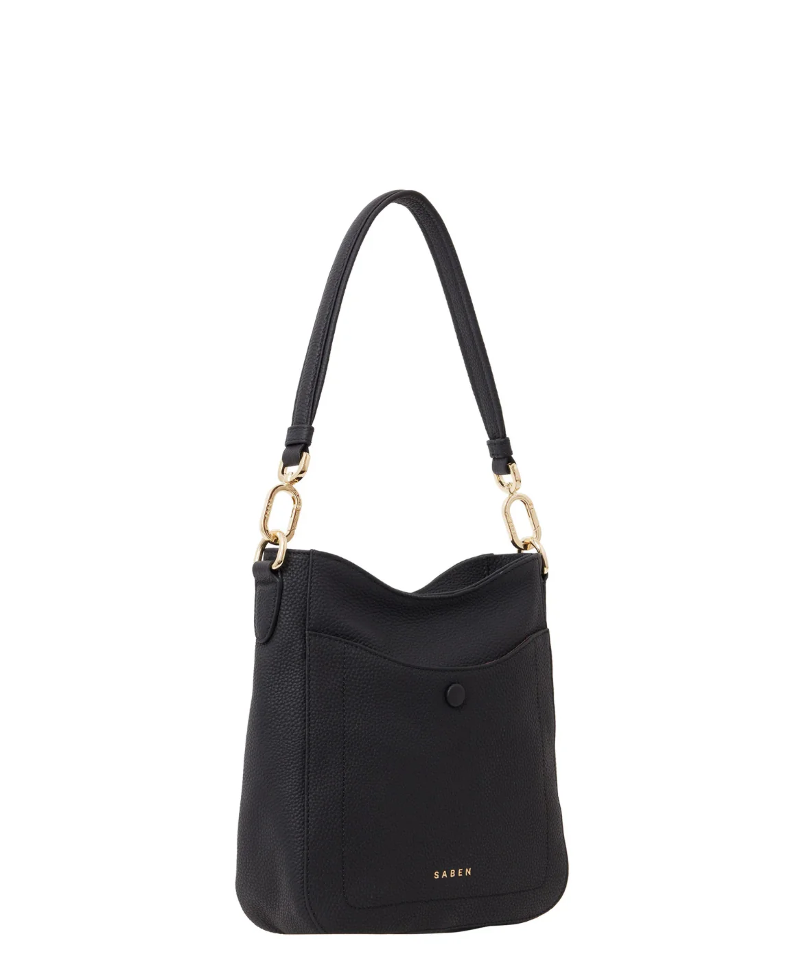 Saben Rosie Shoulder Bag - Black Pebble - Image 6