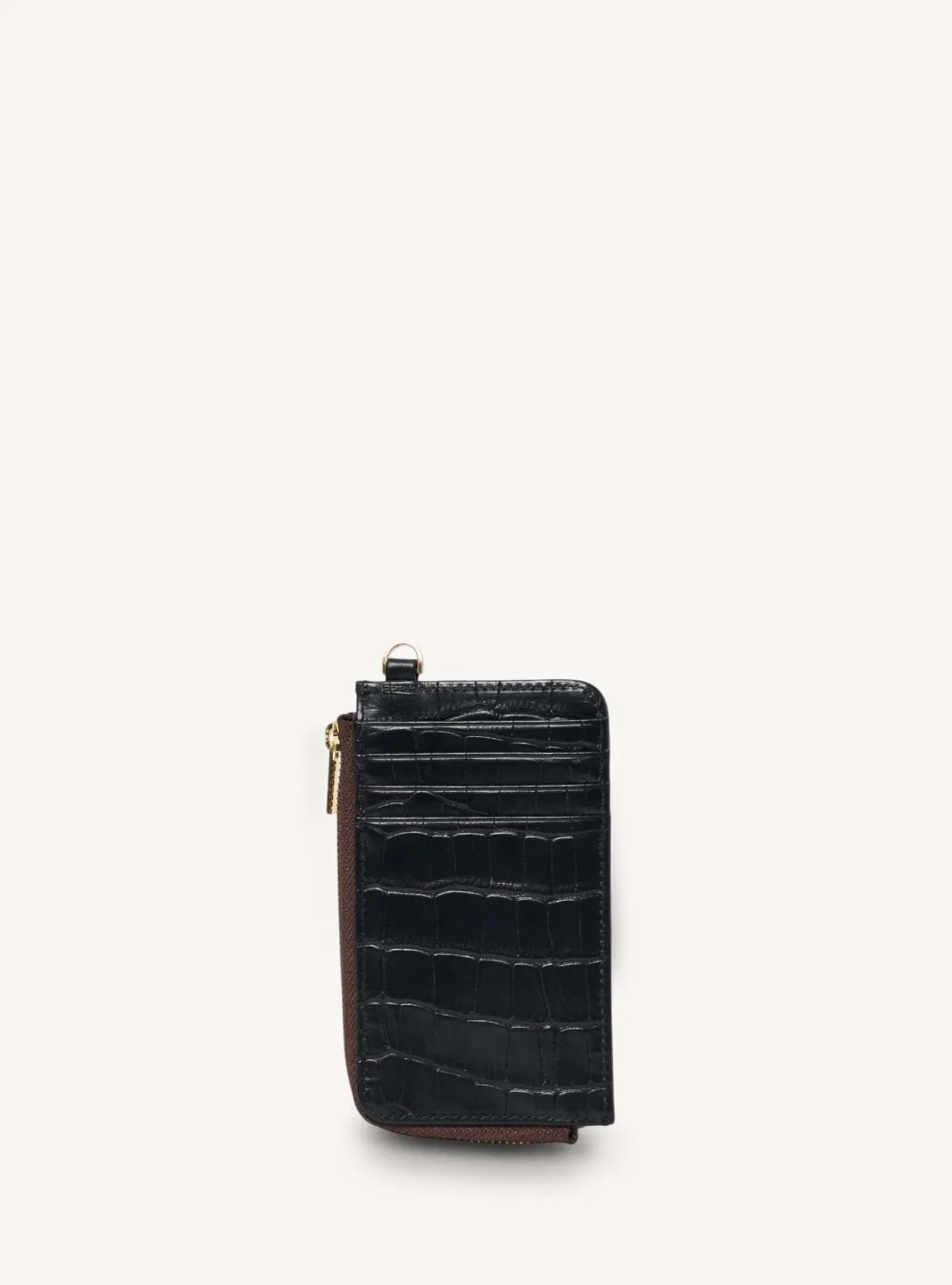 Saben Winona Card Holder - Black Croc - Image 2