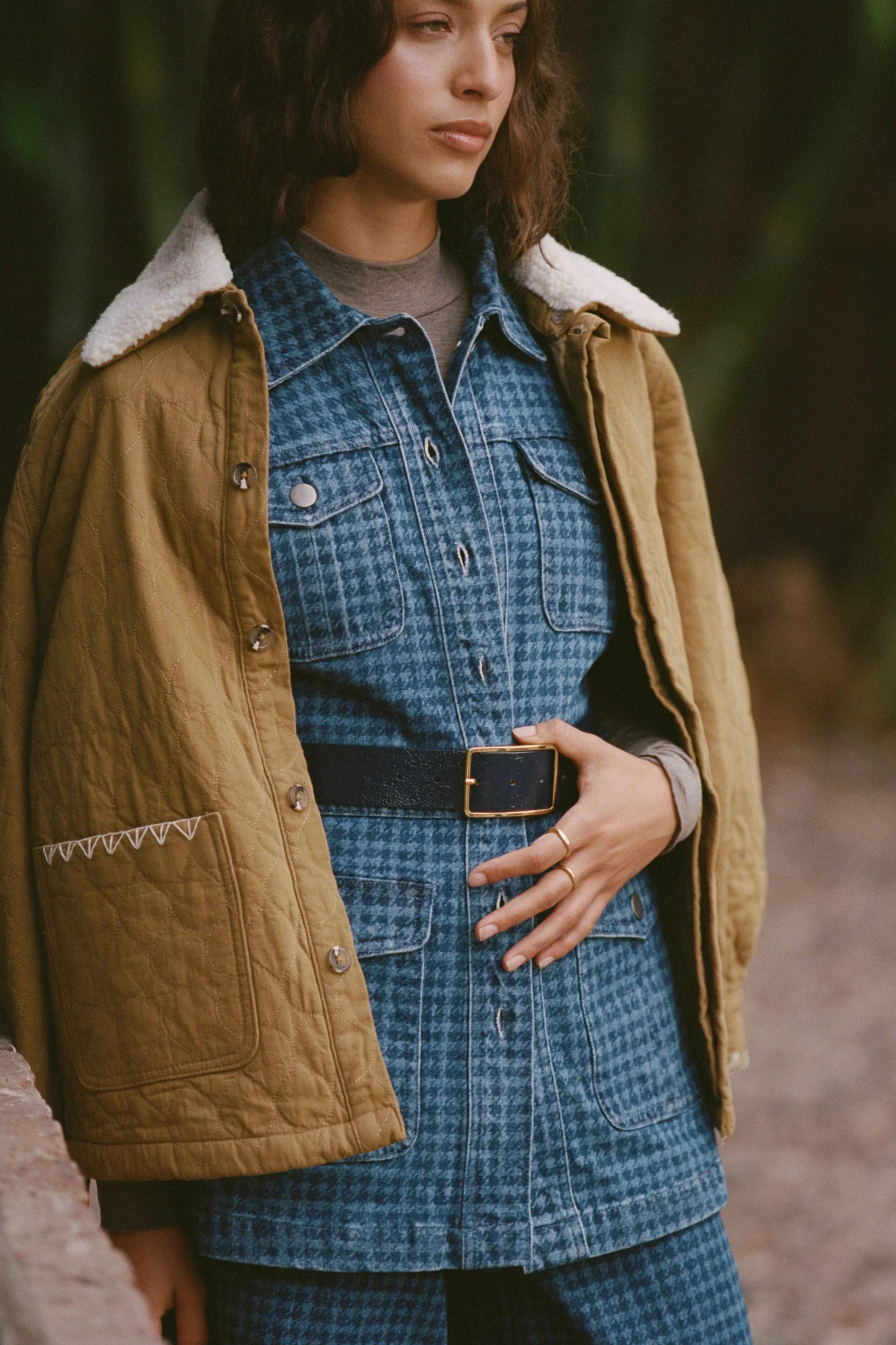 Seventy + Mochi Ani Denim Vest - Houndstooth Idaho - Image 5