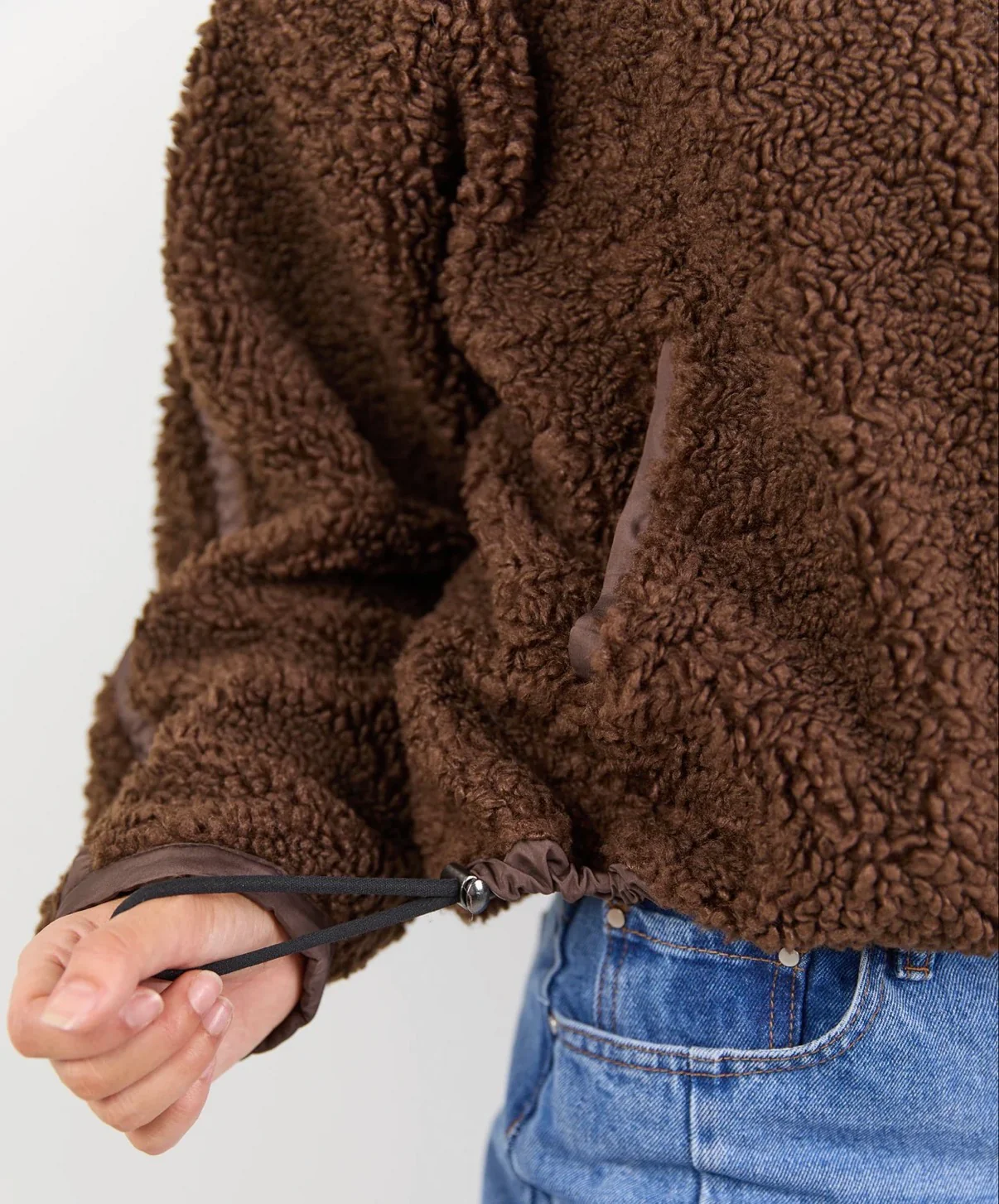 Stories Be Told Untold Quarter Zip Sherpa Sweatshirt - Chocolate Arriving Monday - Image 3