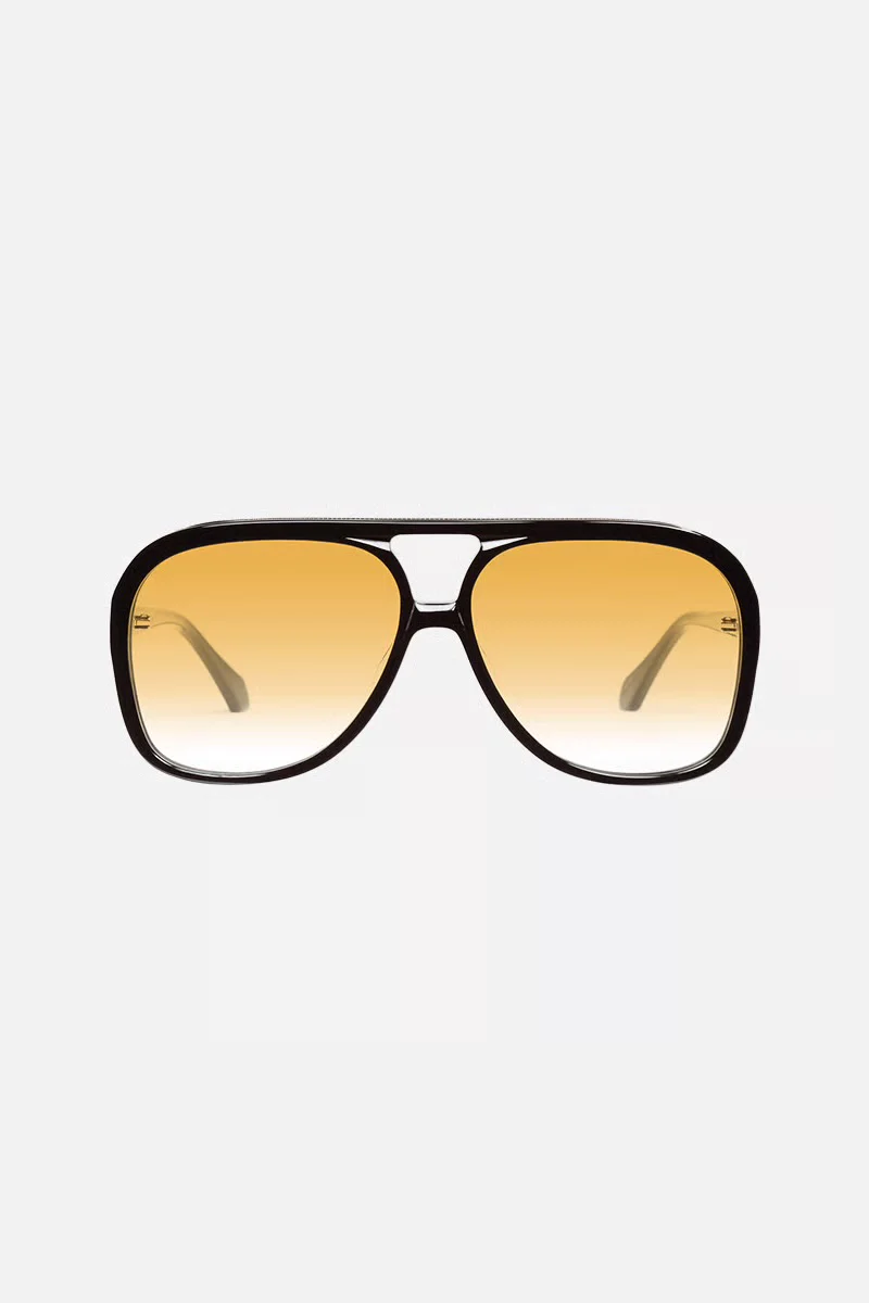 Valley Eyewear Bang - Gloss Black Orange Gradient Lens